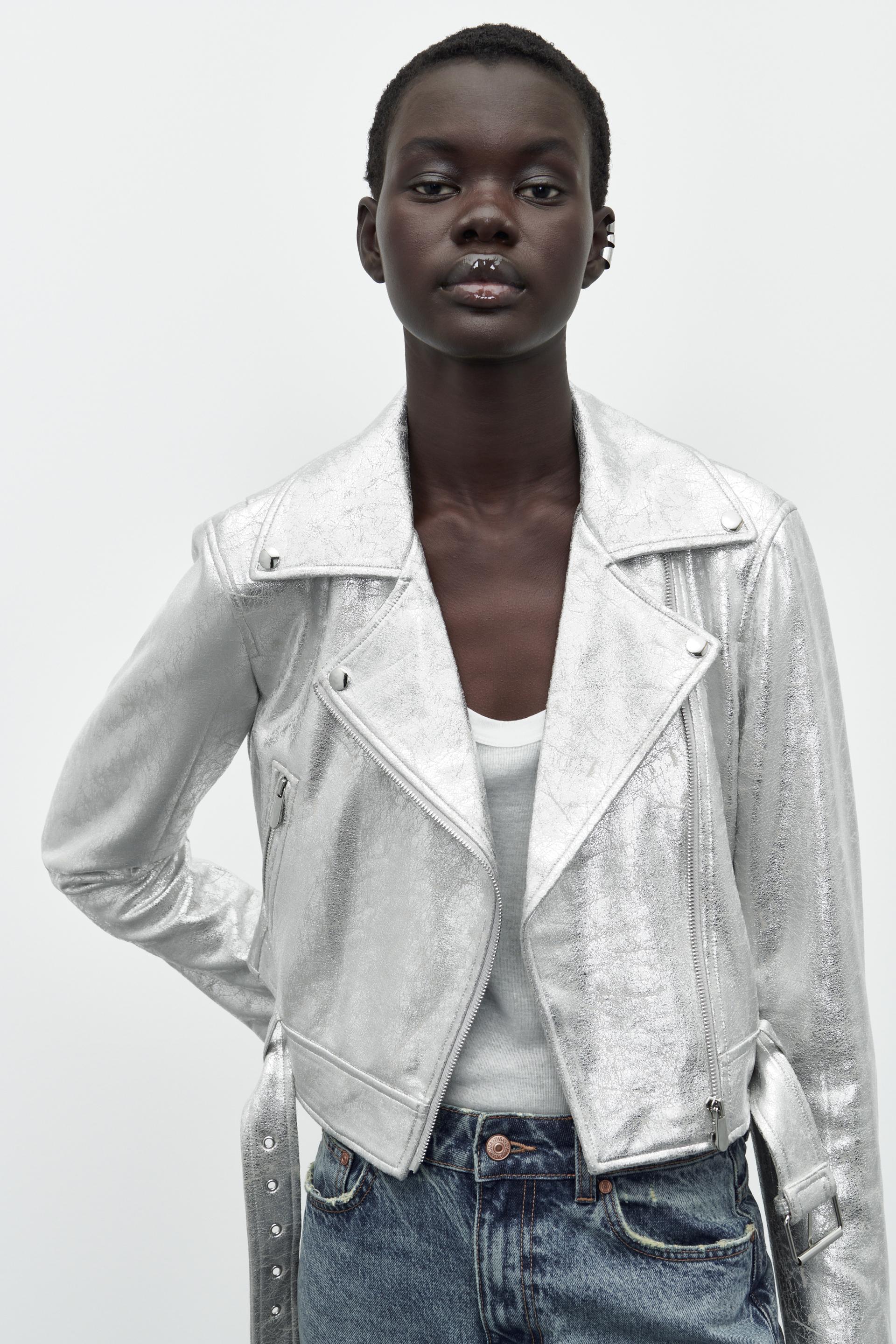 Leather jacket women's zara Clearance