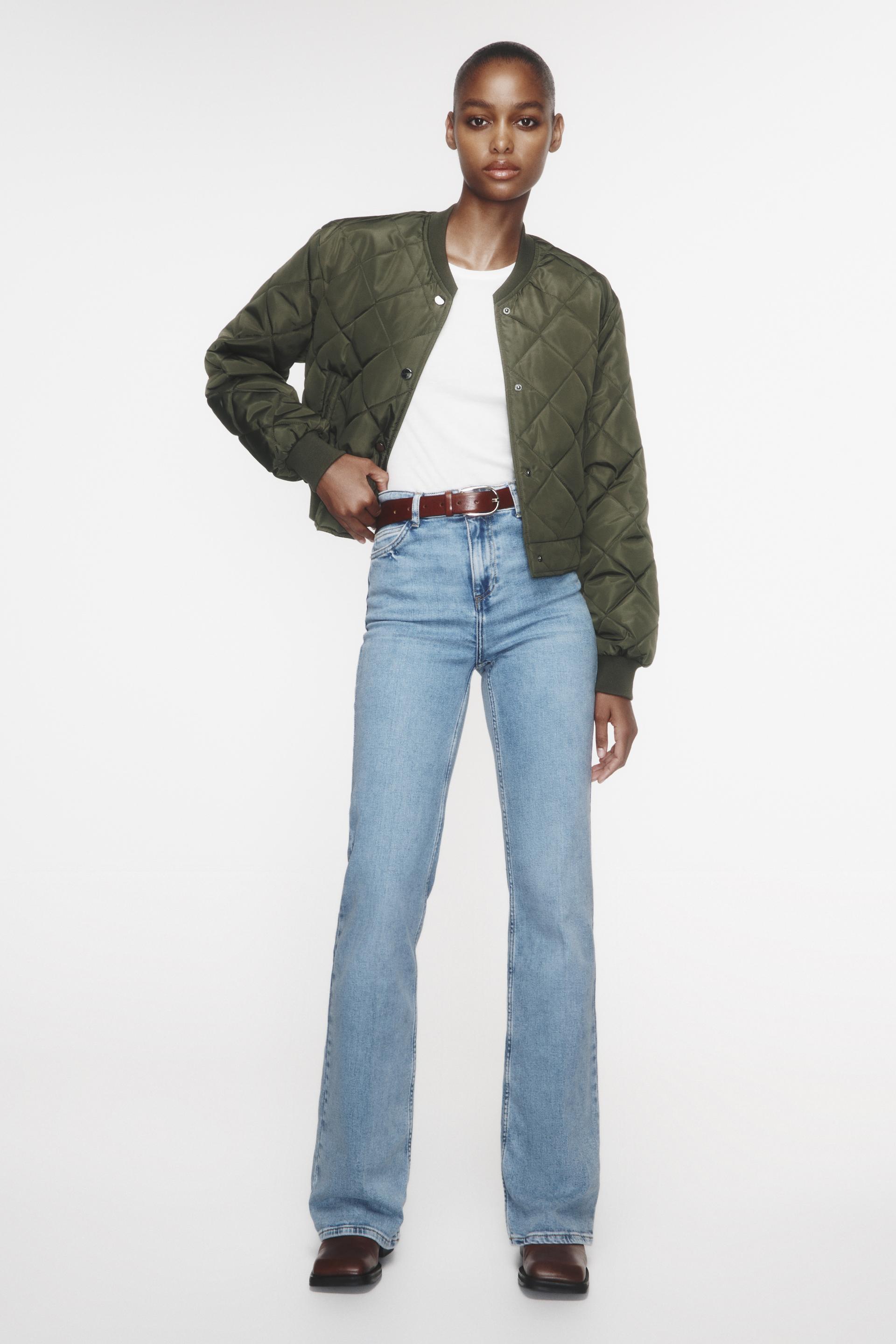 Green zara bomber jacket Outlet