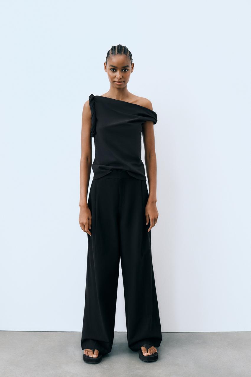 Seamless asymmetrical top zara Clearance