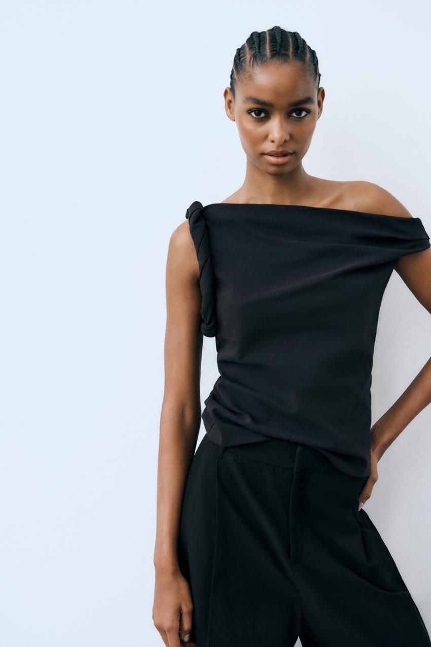 Zara top off shoulder Clearance