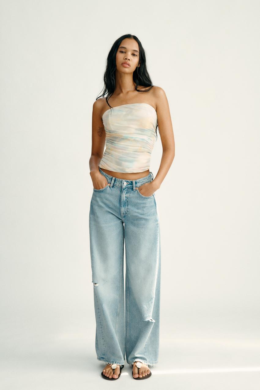 Zara teal top Outlet