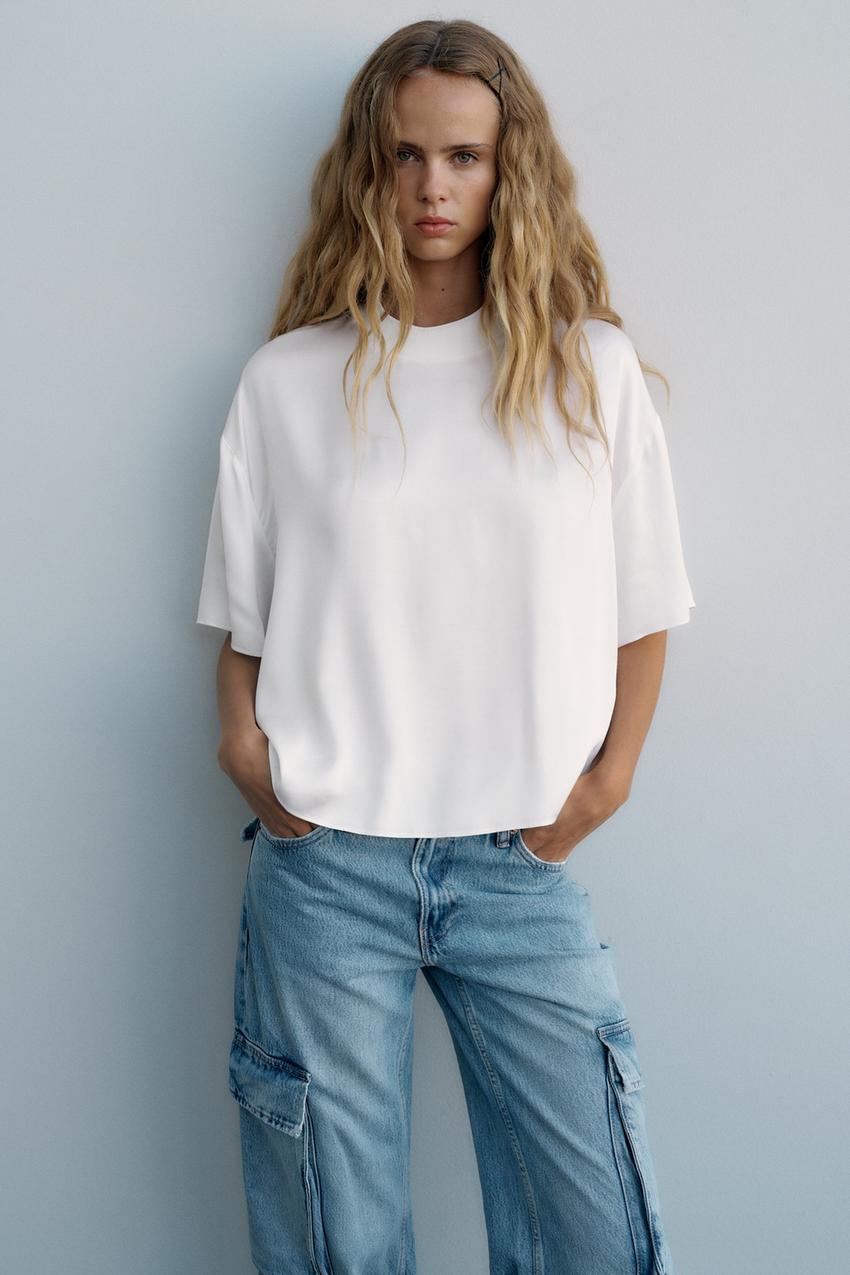 Satin top zara Clearance