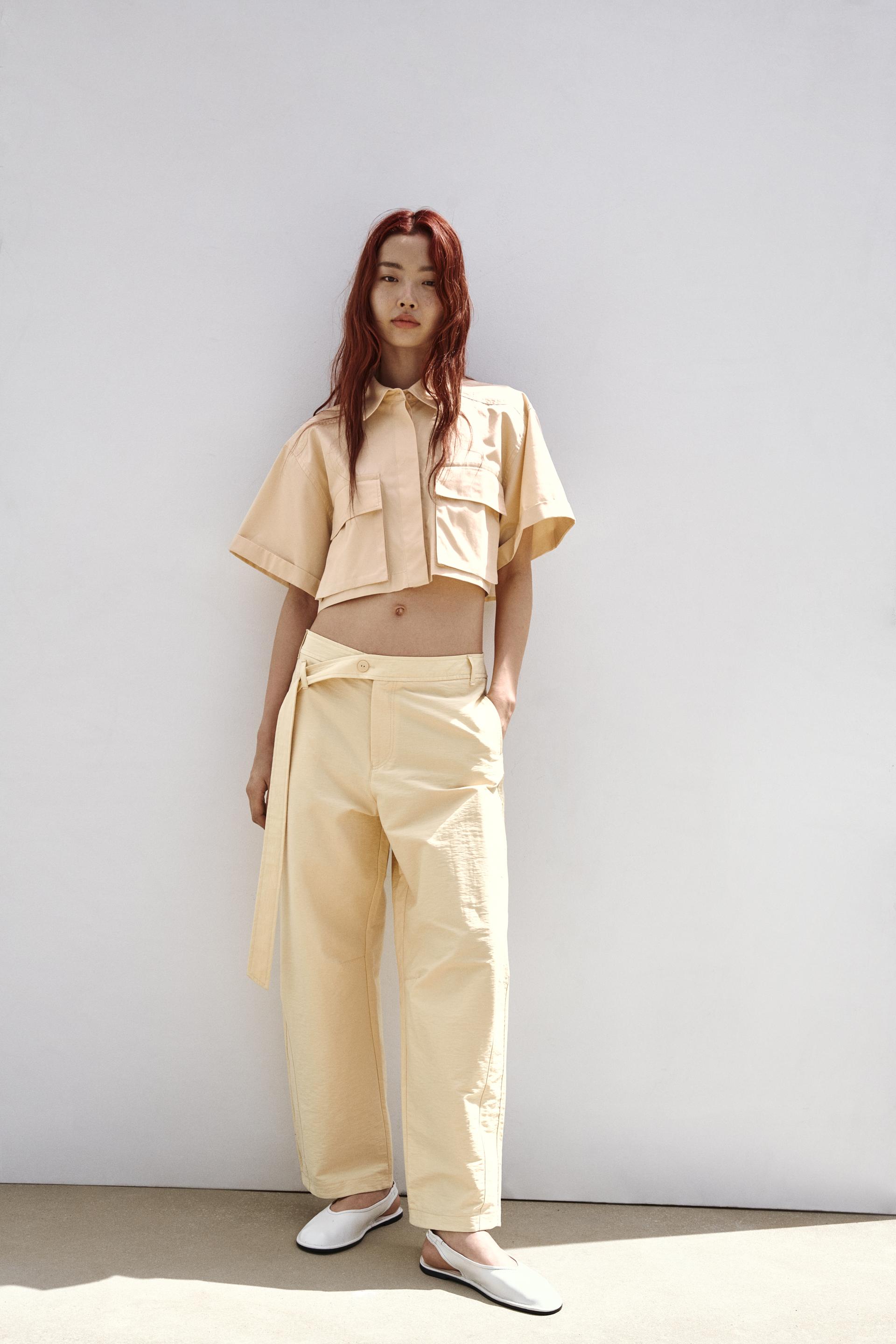 Asymmetric pants zara Clearance