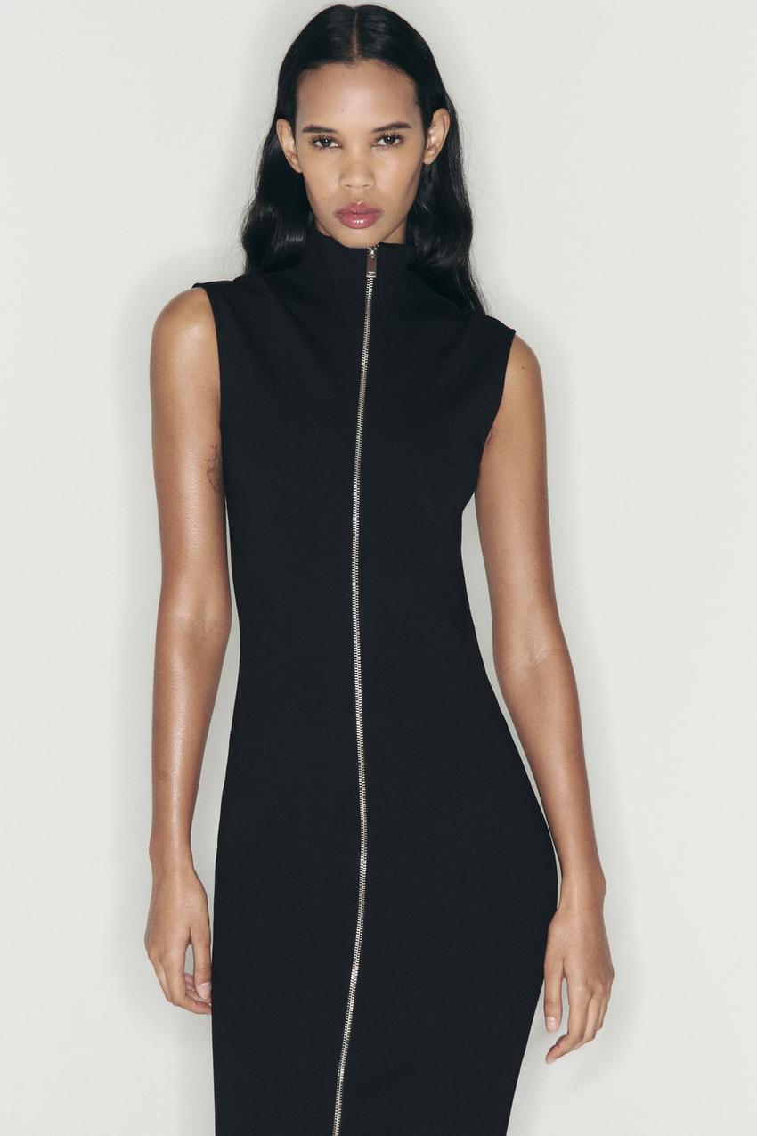 Zara knit dress with zip Clearance
