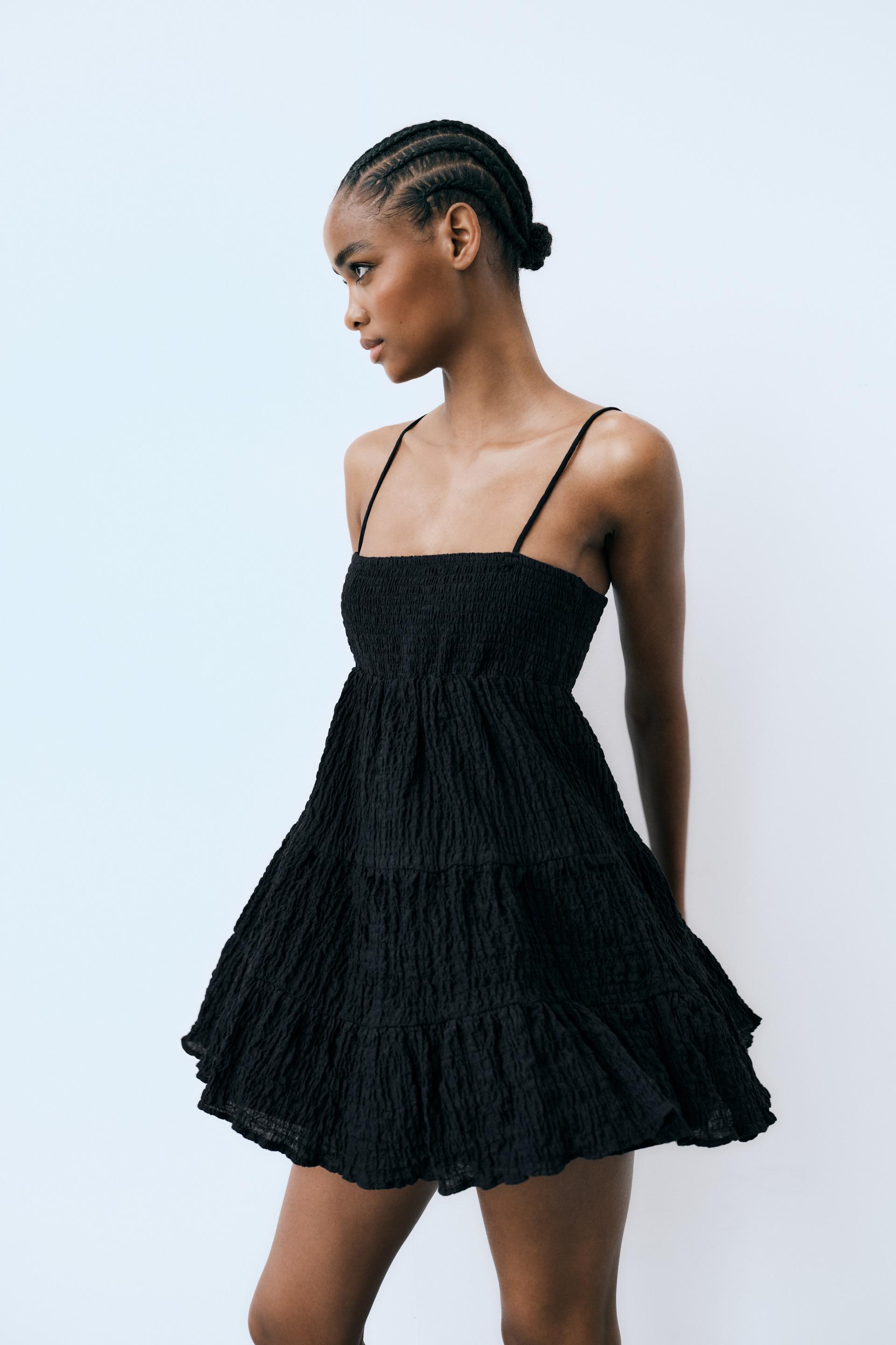 Zara textured black dress Clearance