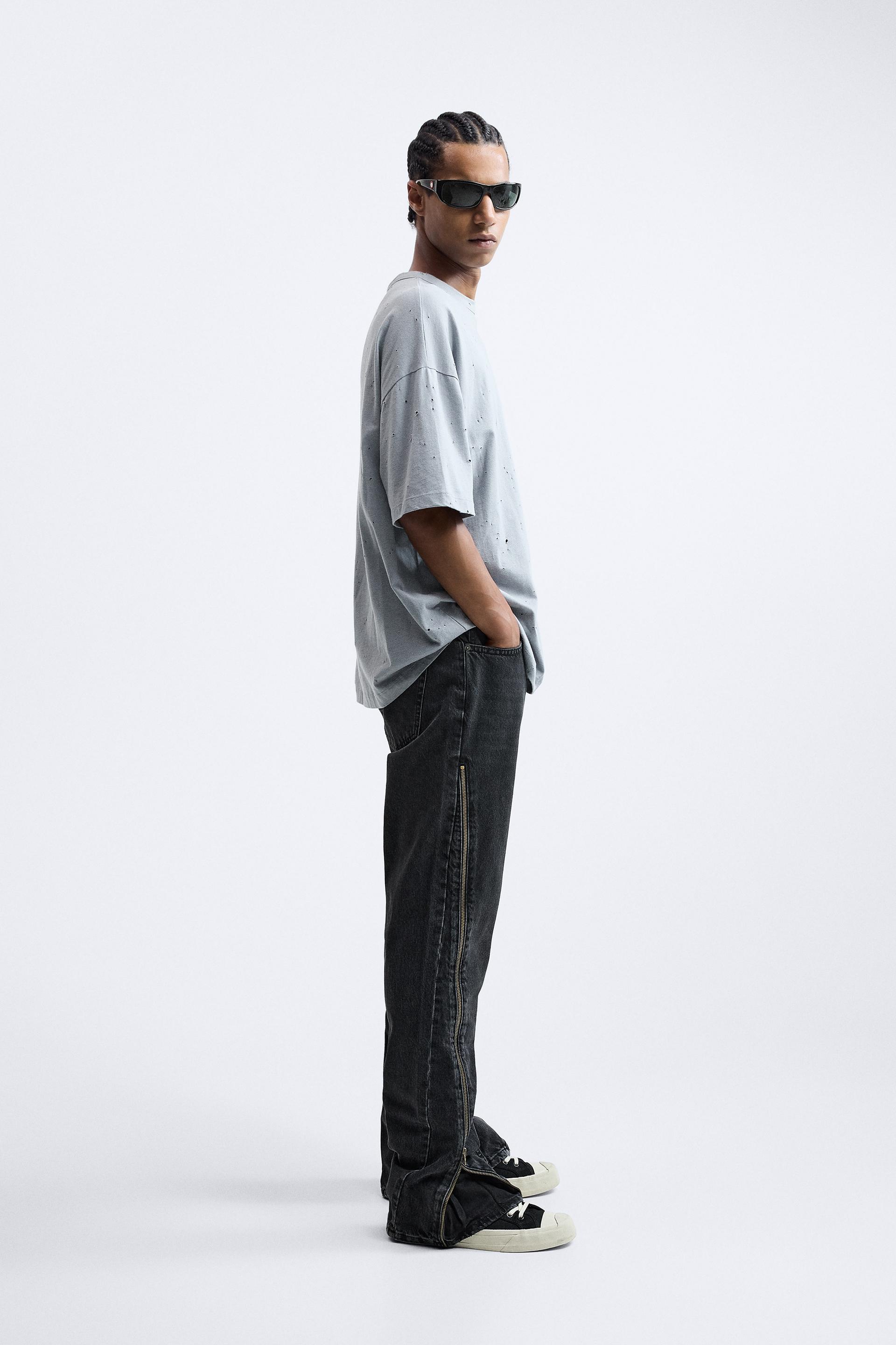 Zara men's jeans with zips Outlet