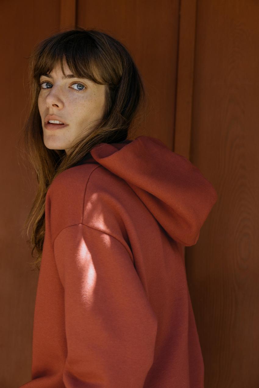 Red hoodie zara Clearance