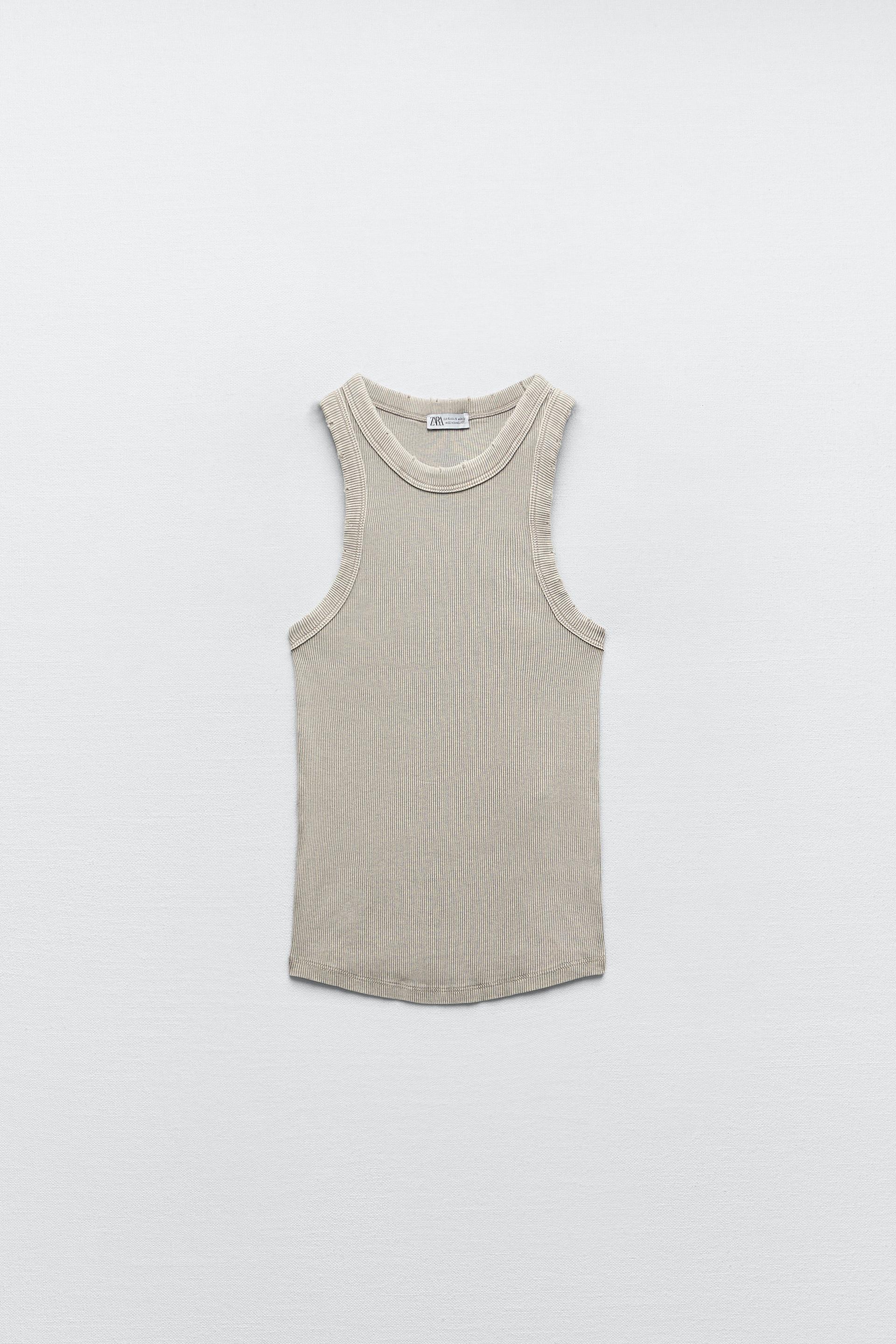 Ribbed vest zara Clearance