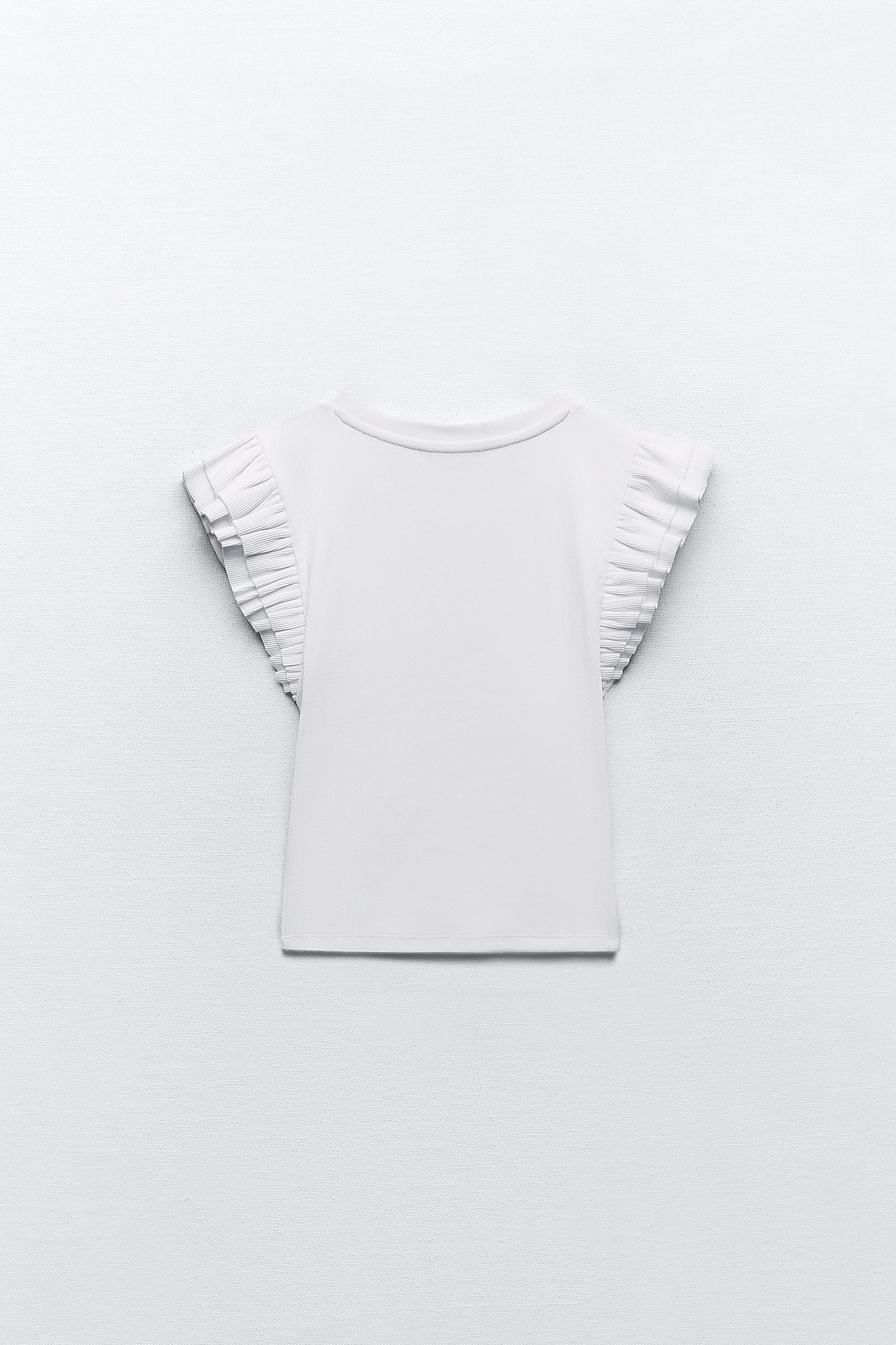 Zara ruffle shoulder top Clearance