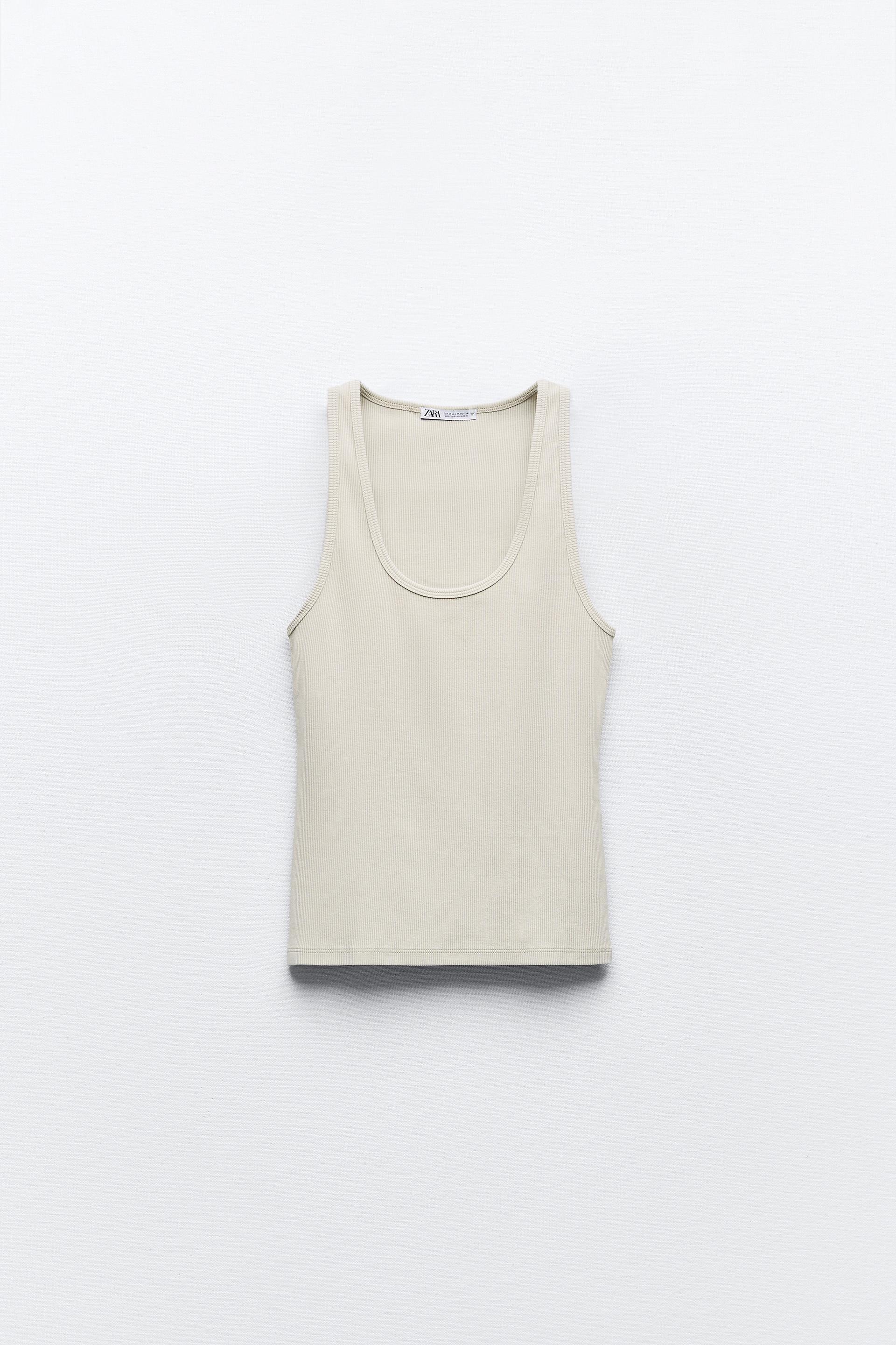 Beige tops zara Clearance