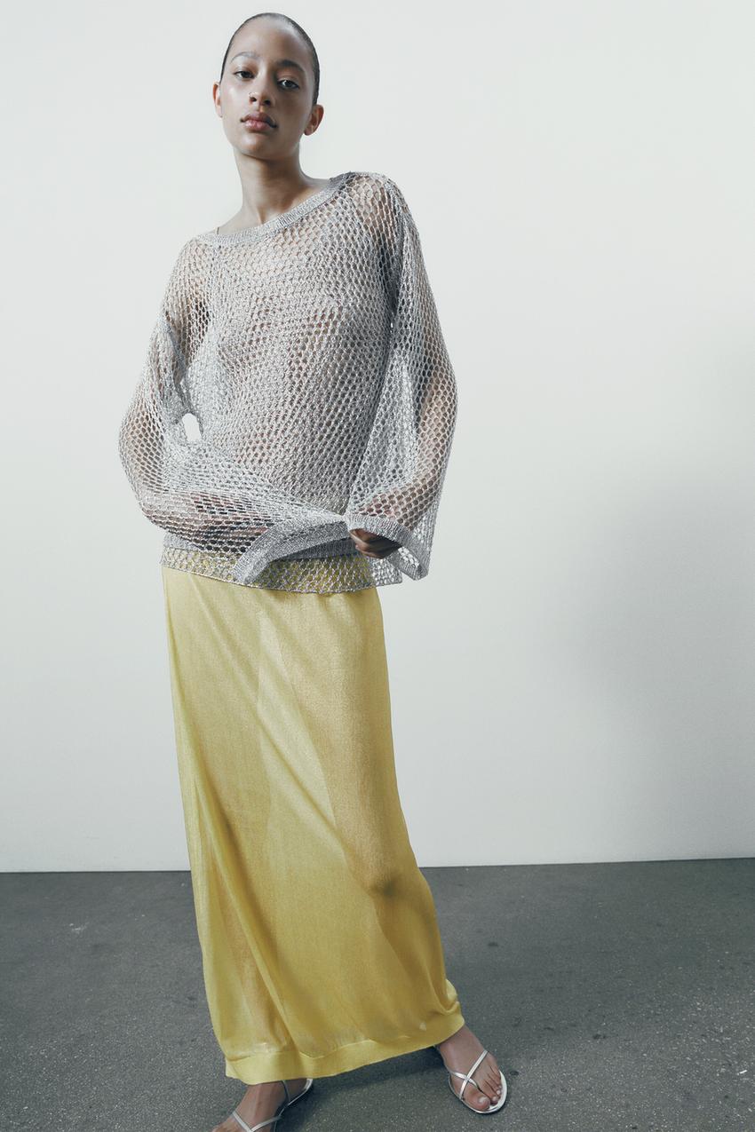 Metallic top zara Clearance