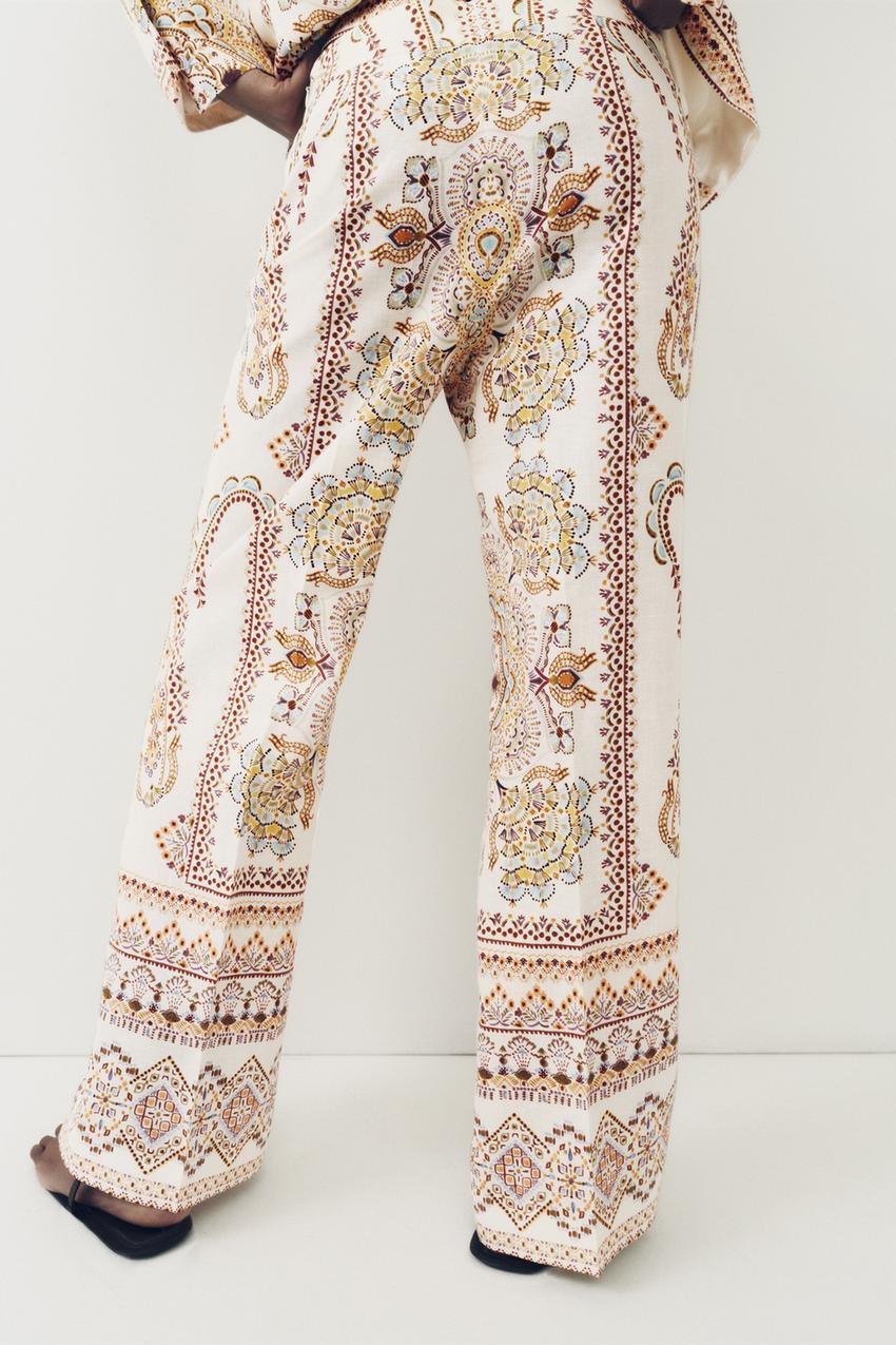 Paisley trousers zara Clearance