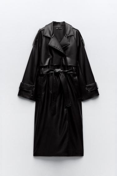 TRENCH OVERSIZE EFECTO PIEL, DE ZARA