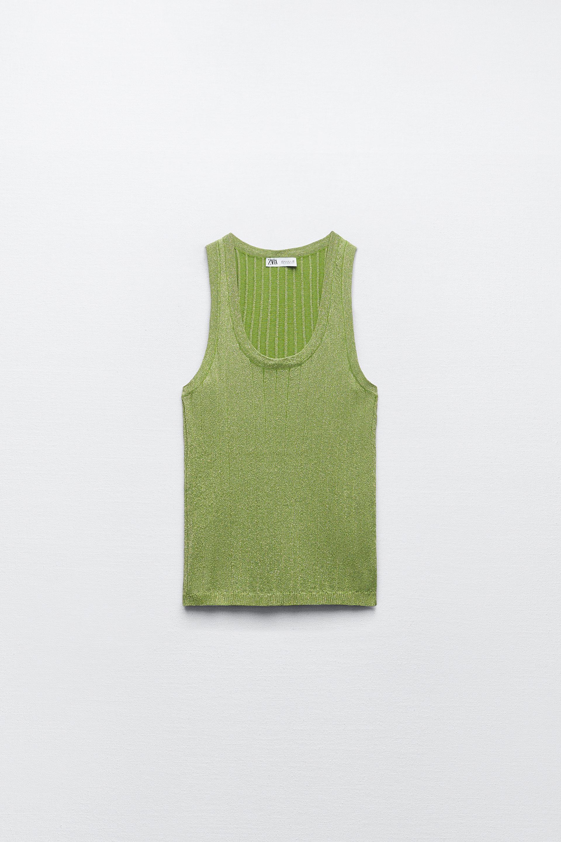 Zara knit green top Clearance