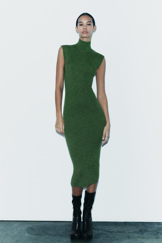 VESTIDO PUNTO HILO METALIZADO $899,00 MXN. ZARA
