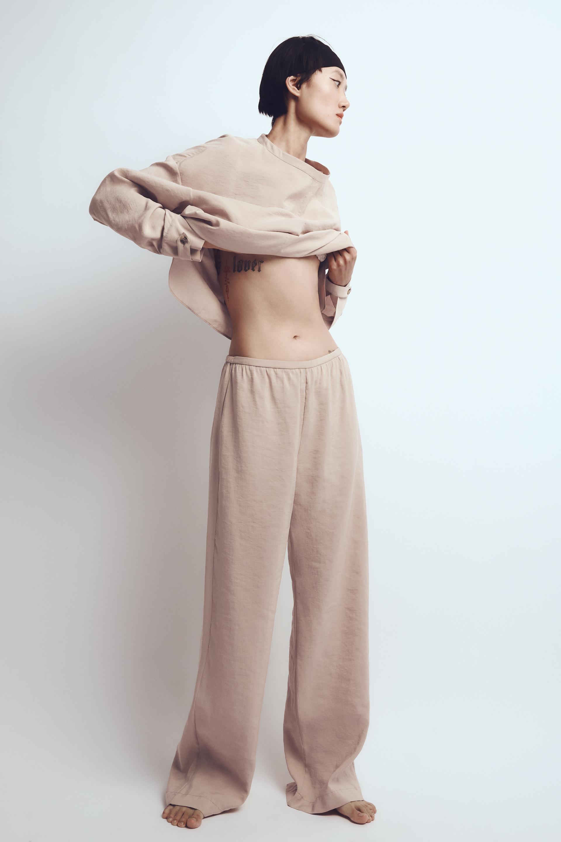 Zara wide leg jogging pants Clearance