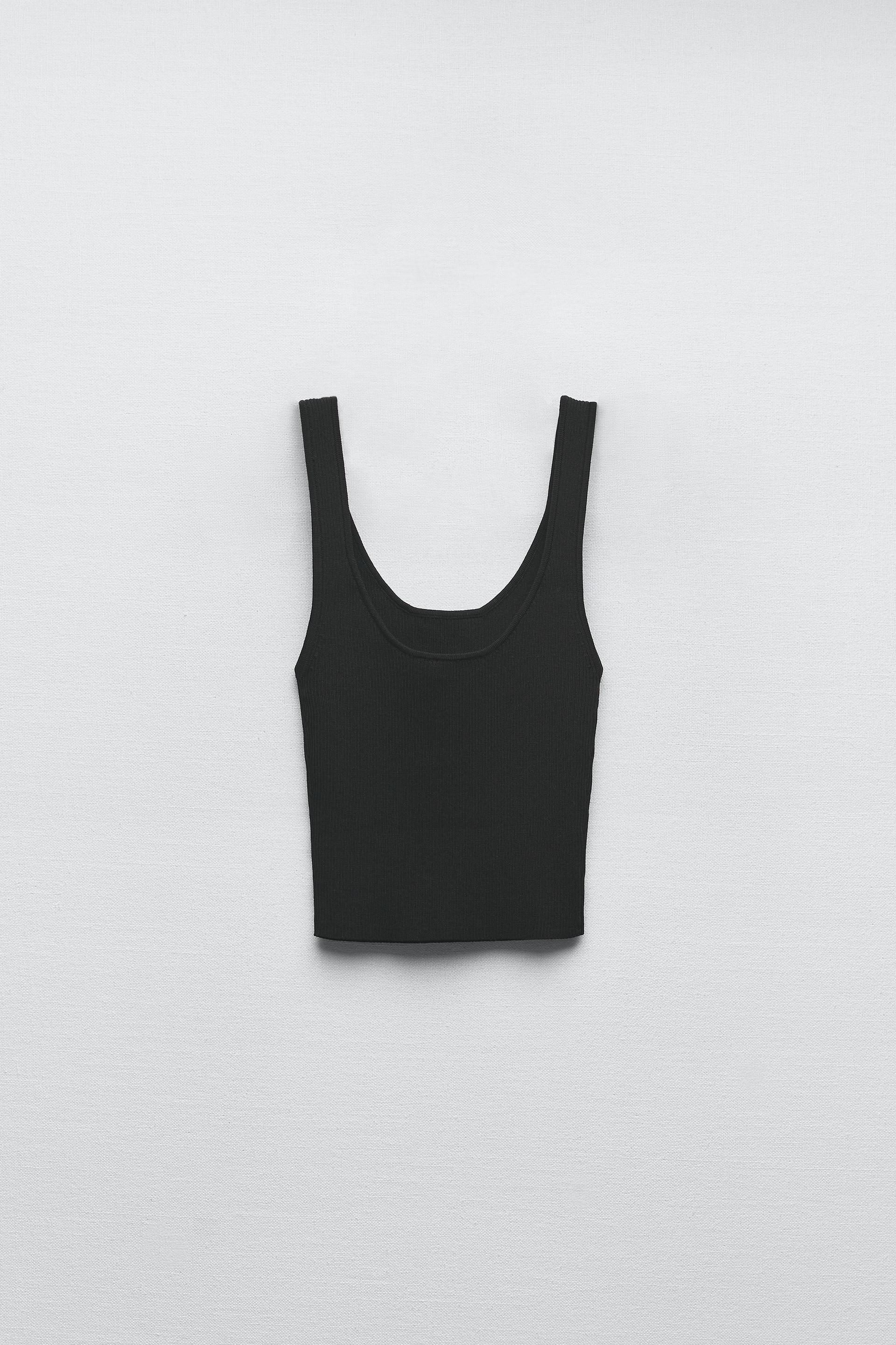 Top cropped negro zara Clearance
