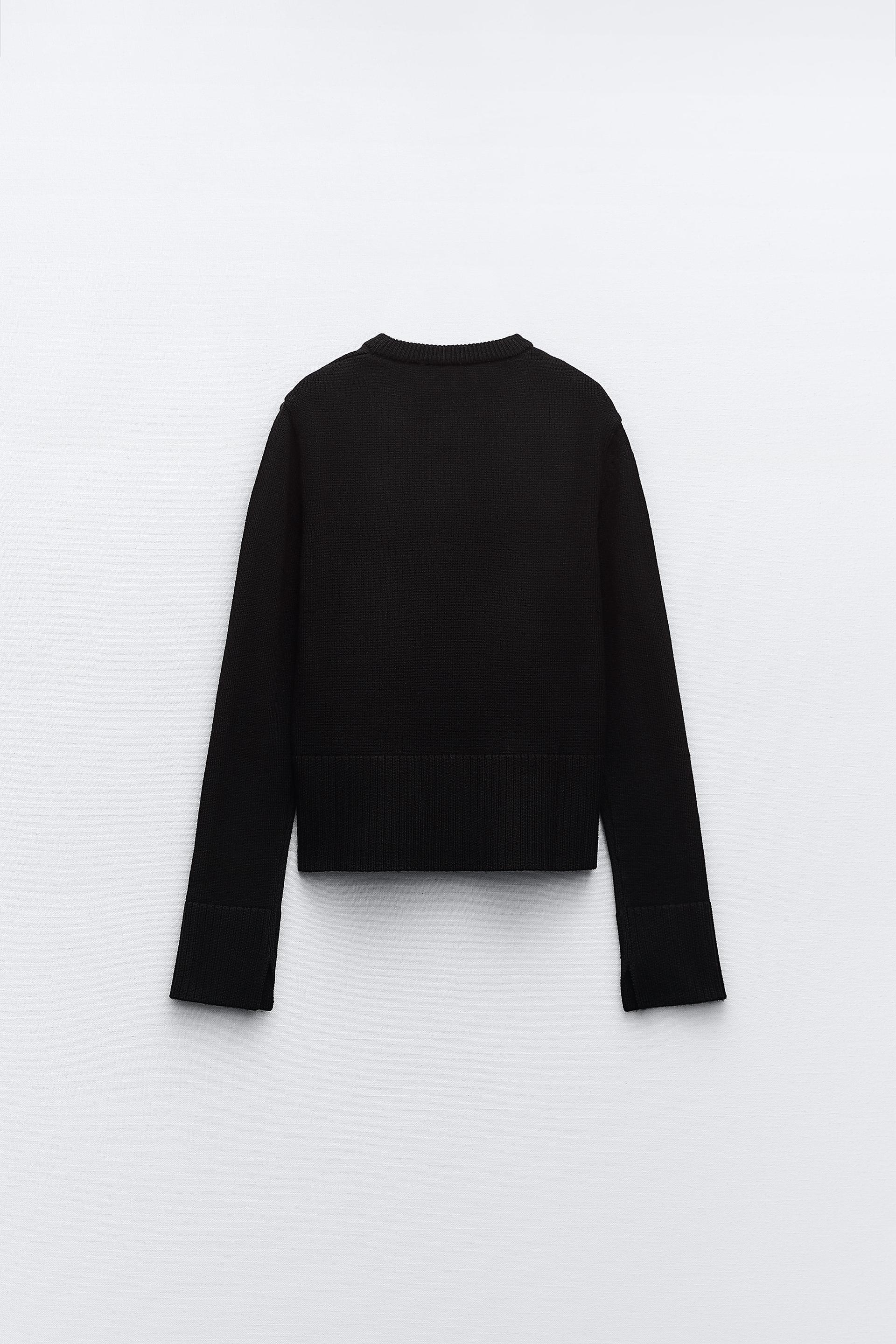 Zara black cropped jumper Clearance