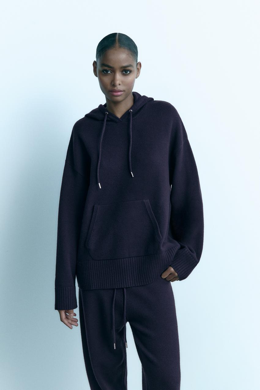 Zara knit hoodie Clearance