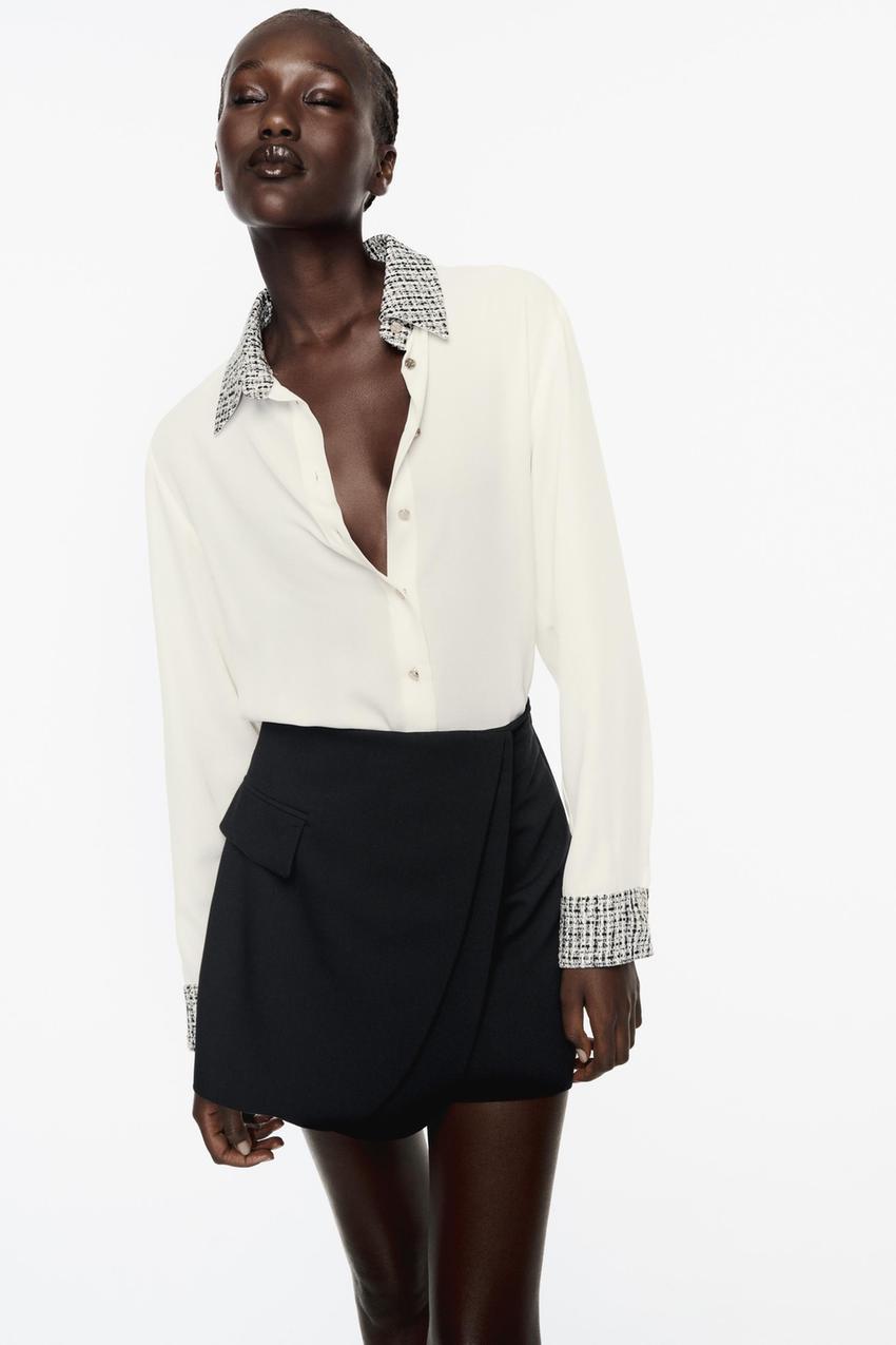 Zara combined blouse Clearance