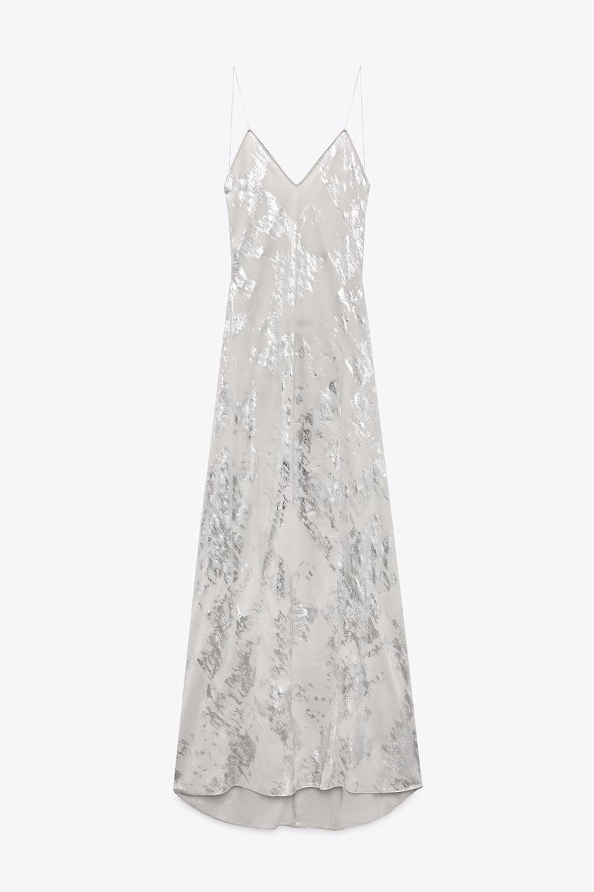 Zara metallic slip dress Clearance