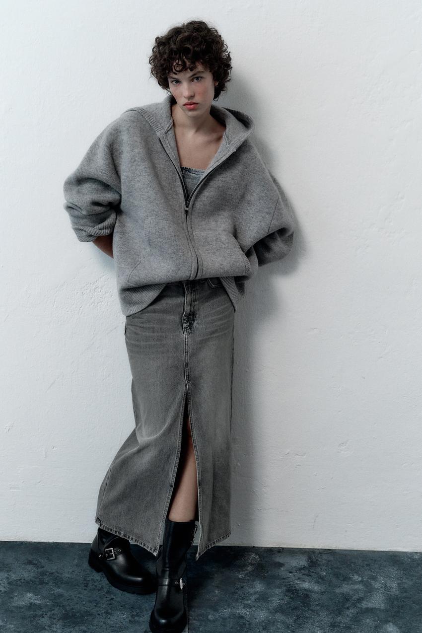 Zara maxi denim skirt Clearance