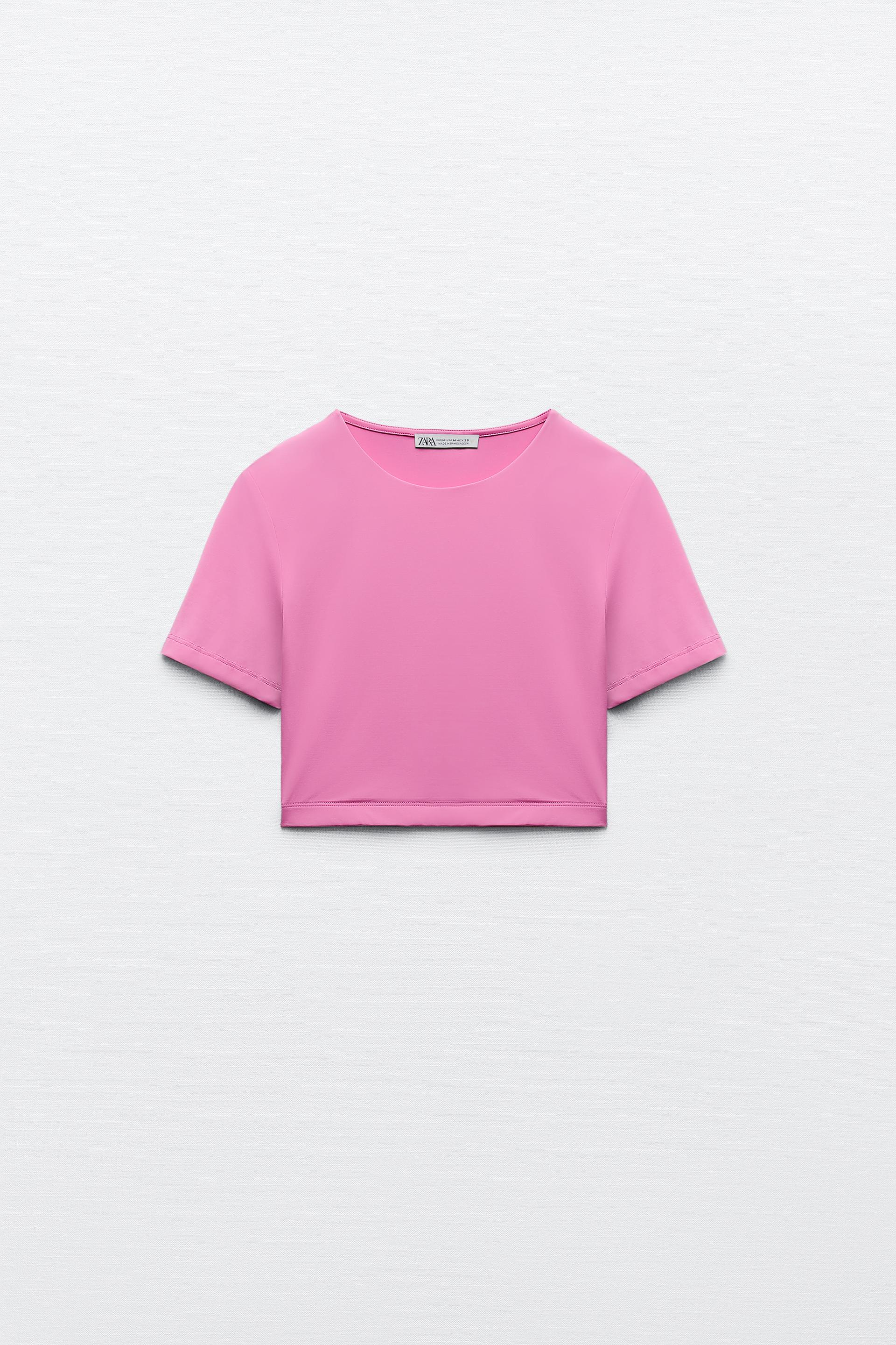 Zara fuchsia crop top Clearance