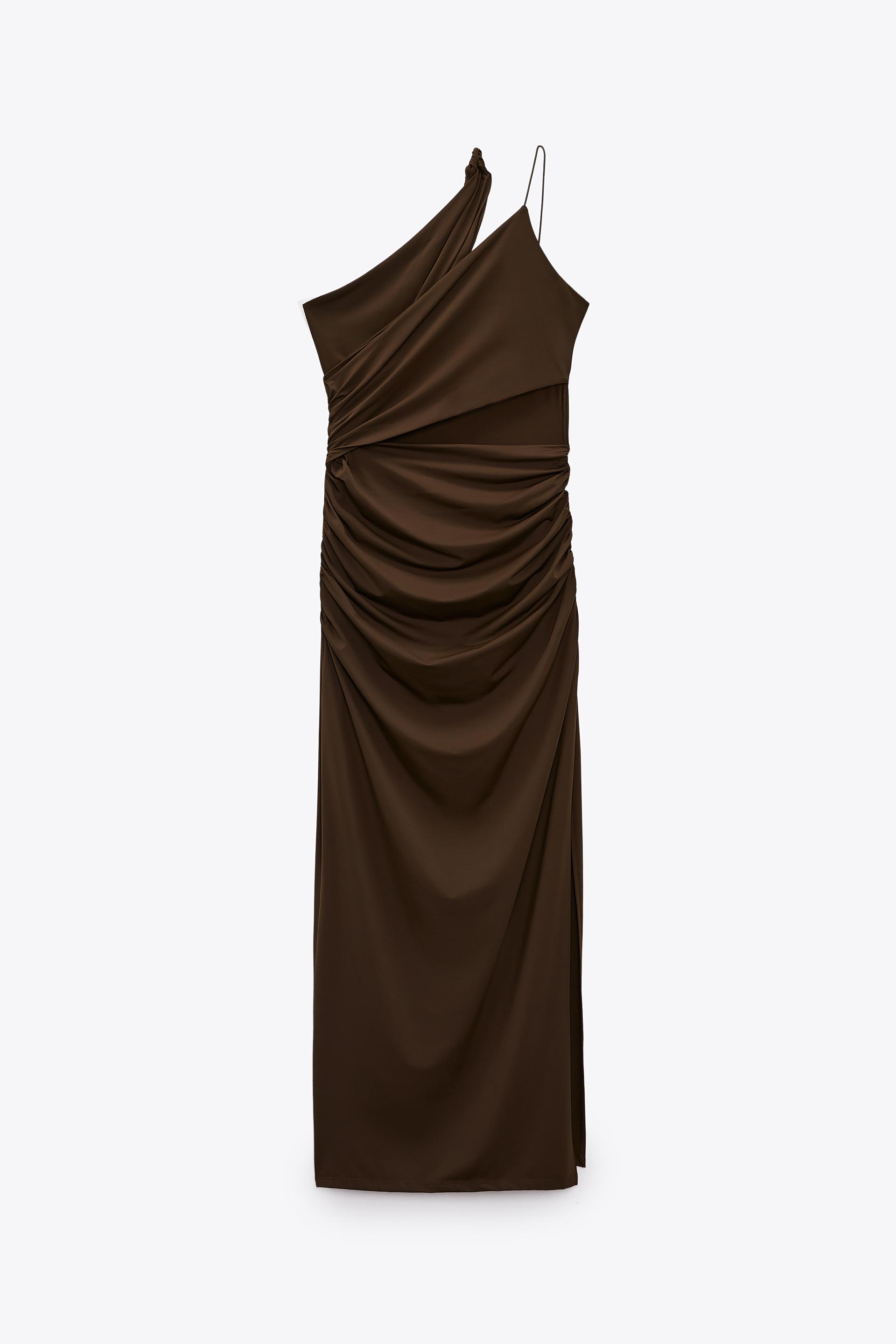 Zara brown cut out dress Clearance