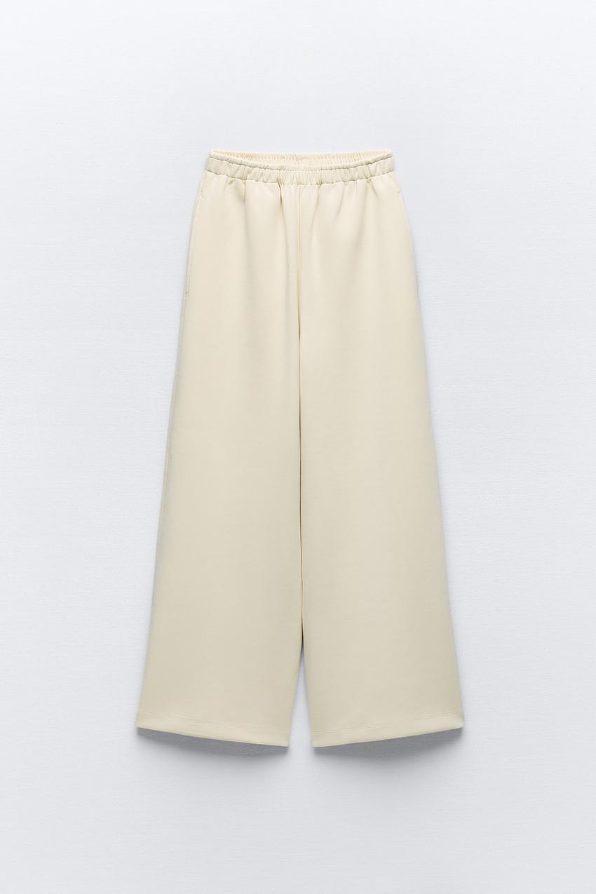 Zara wide leg plush trousers Clearance