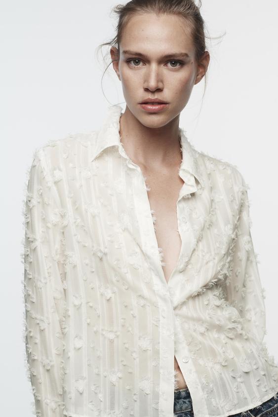 Image 1 of FRAYED SHIRT from Zara