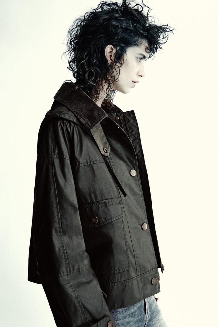 Image 0 of ZW COLLECTION WAXED JACKET from Zara