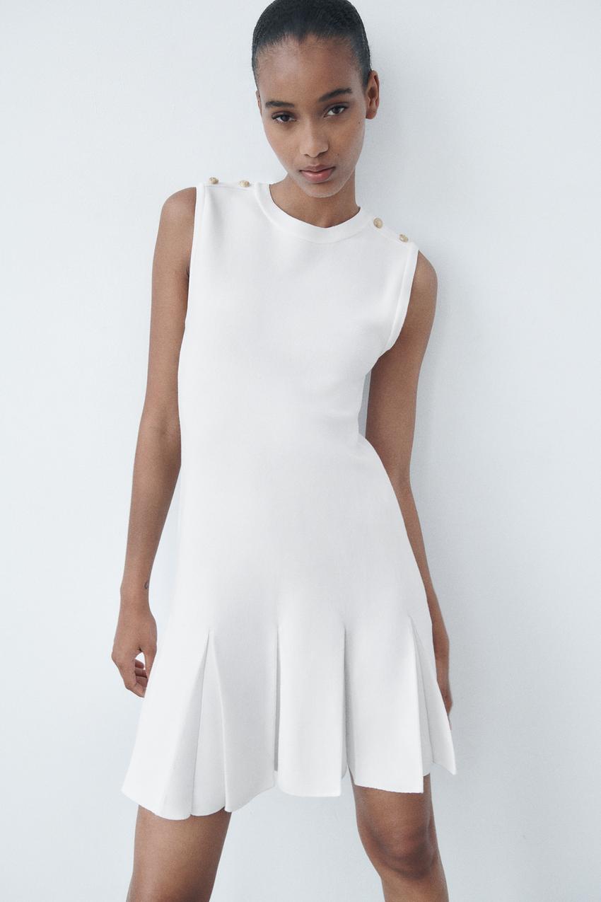 Buttoned knit dress zara Clearance