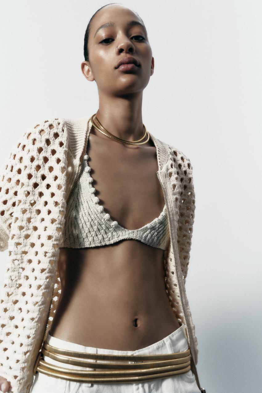 Zara knit bomber jacket Clearance