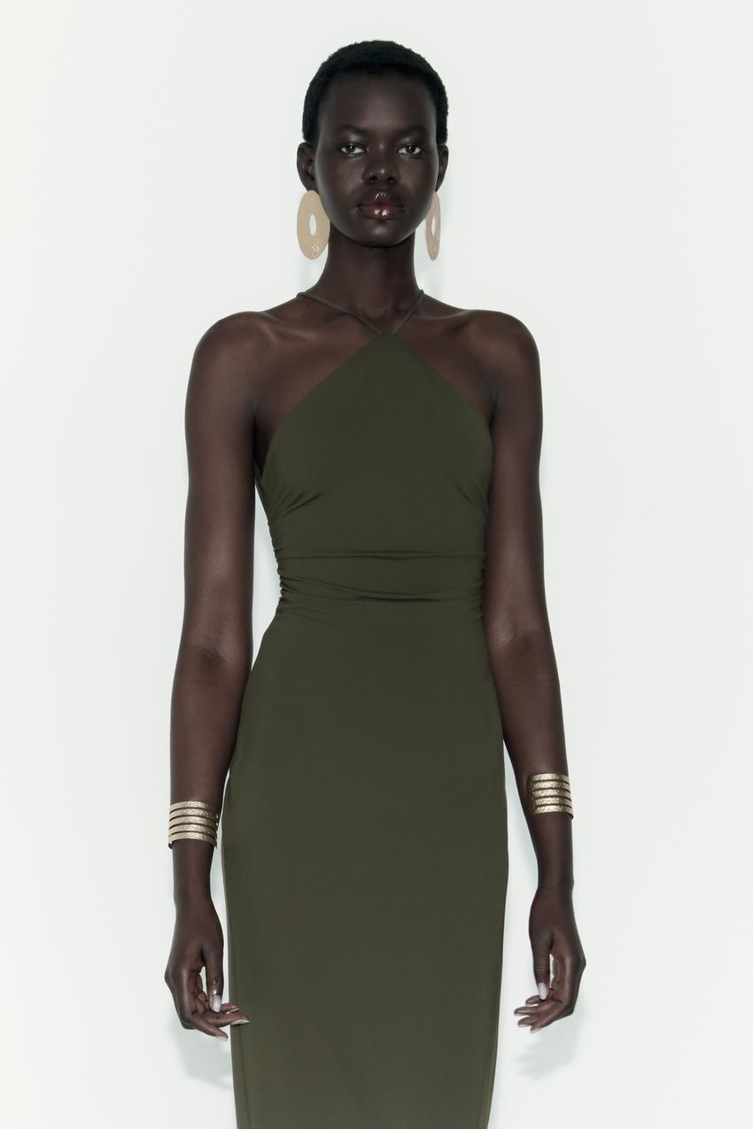 High neck dress trf zara Clearance