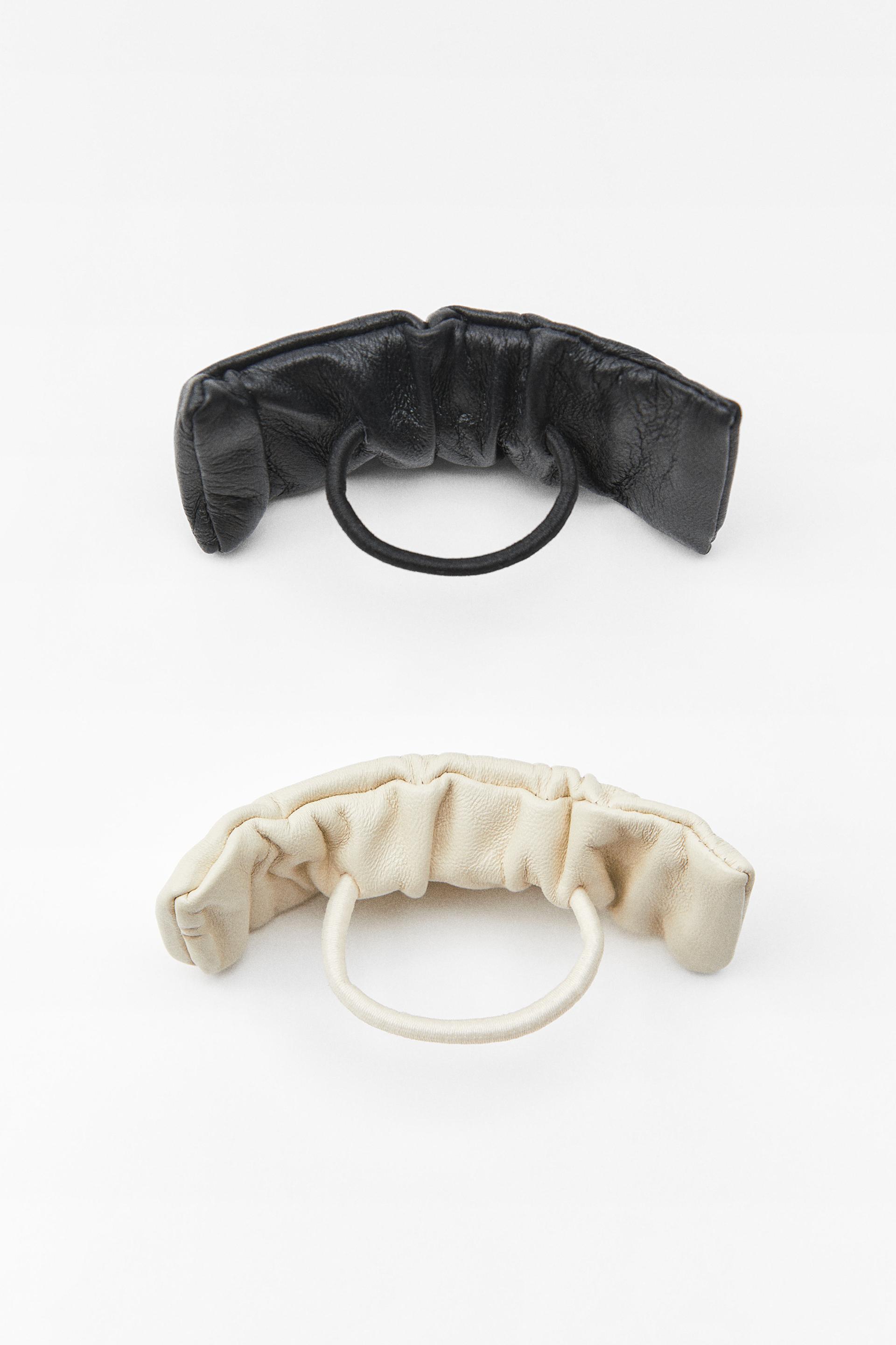 PACK OF LEATHER SCRUNCHIES - Various | ZARA United States
