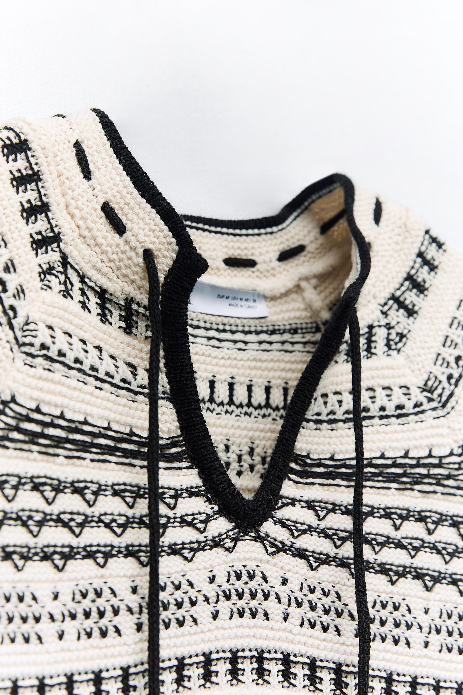 Jacquard knit top zara Clearance