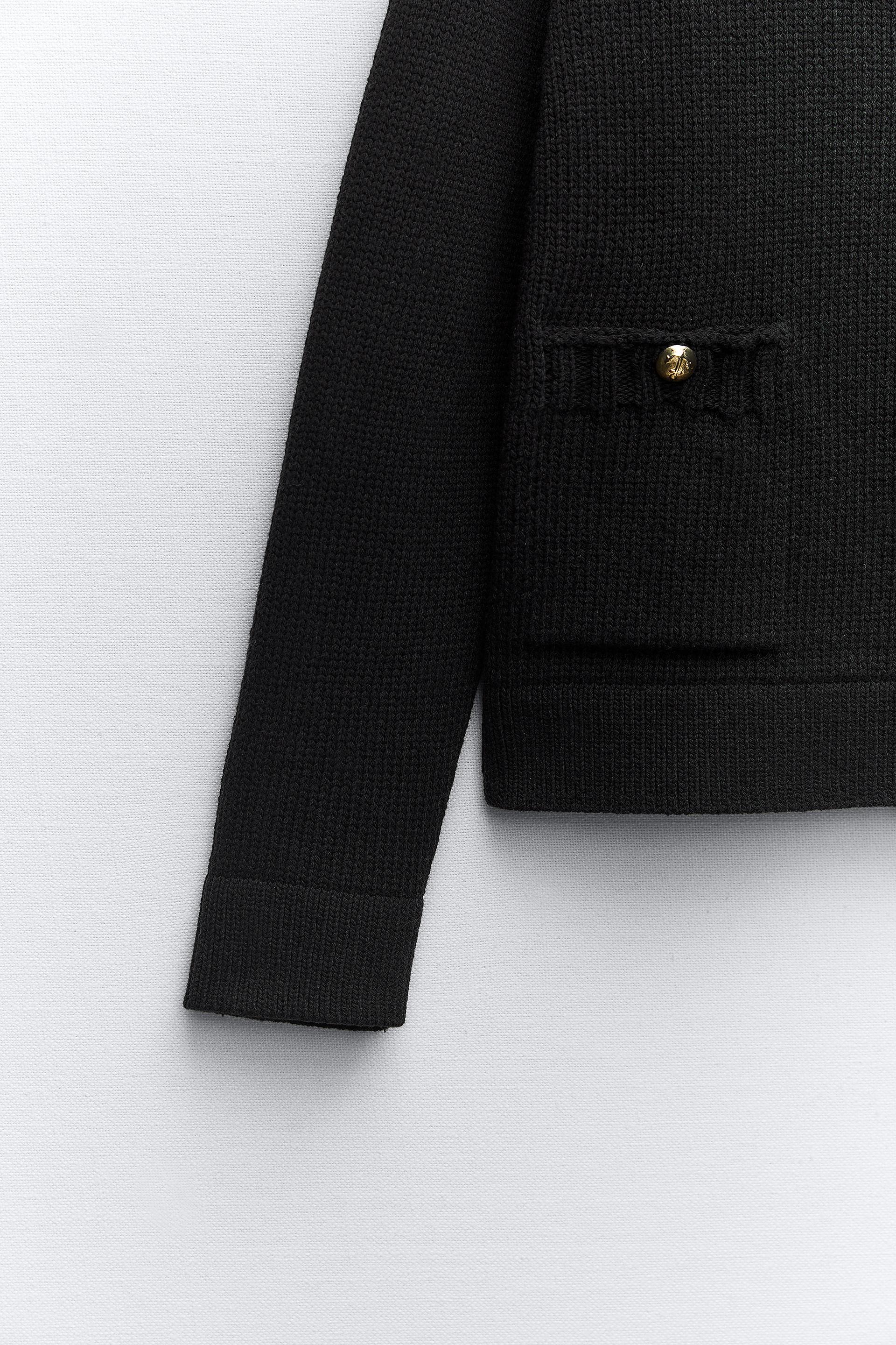Zara black cardigan gold buttons Clearance