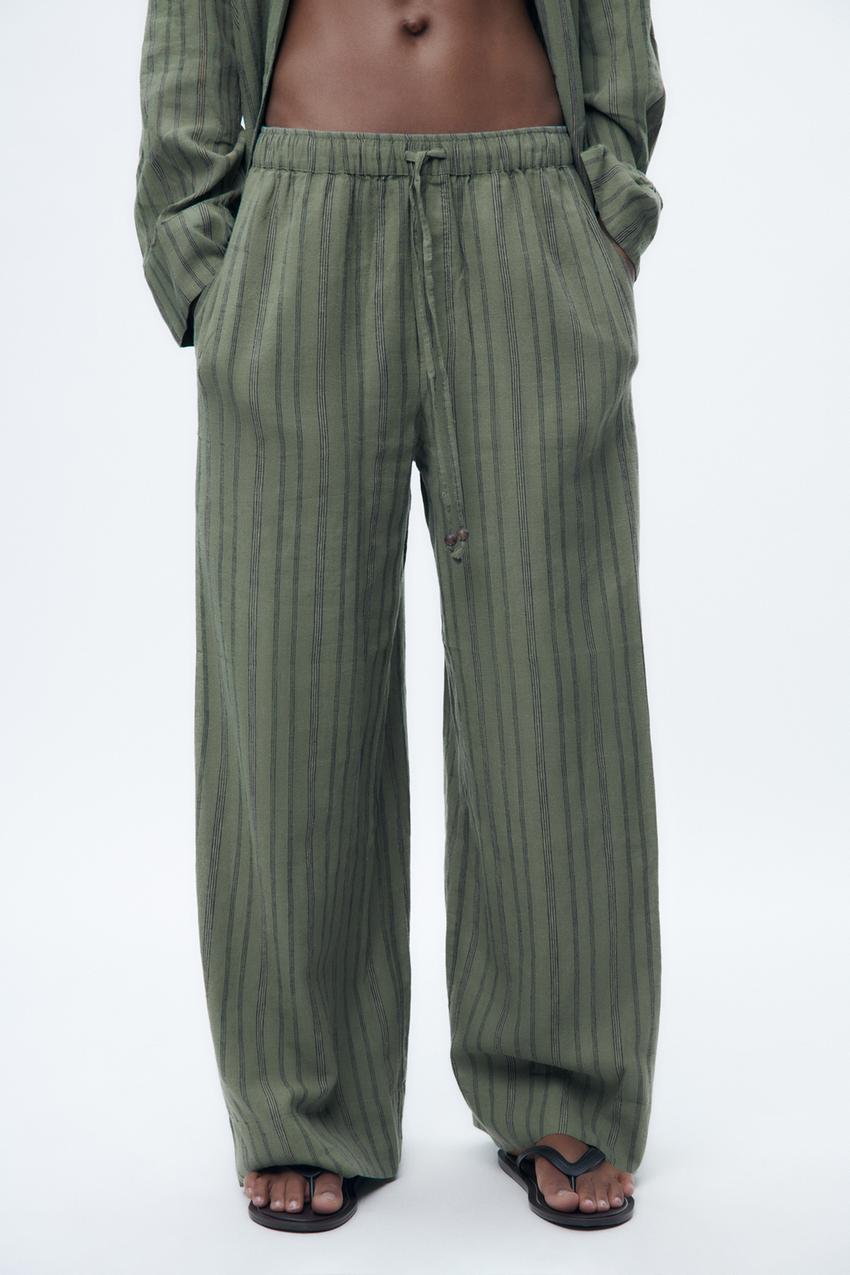 Stripe trousers zara Clearance