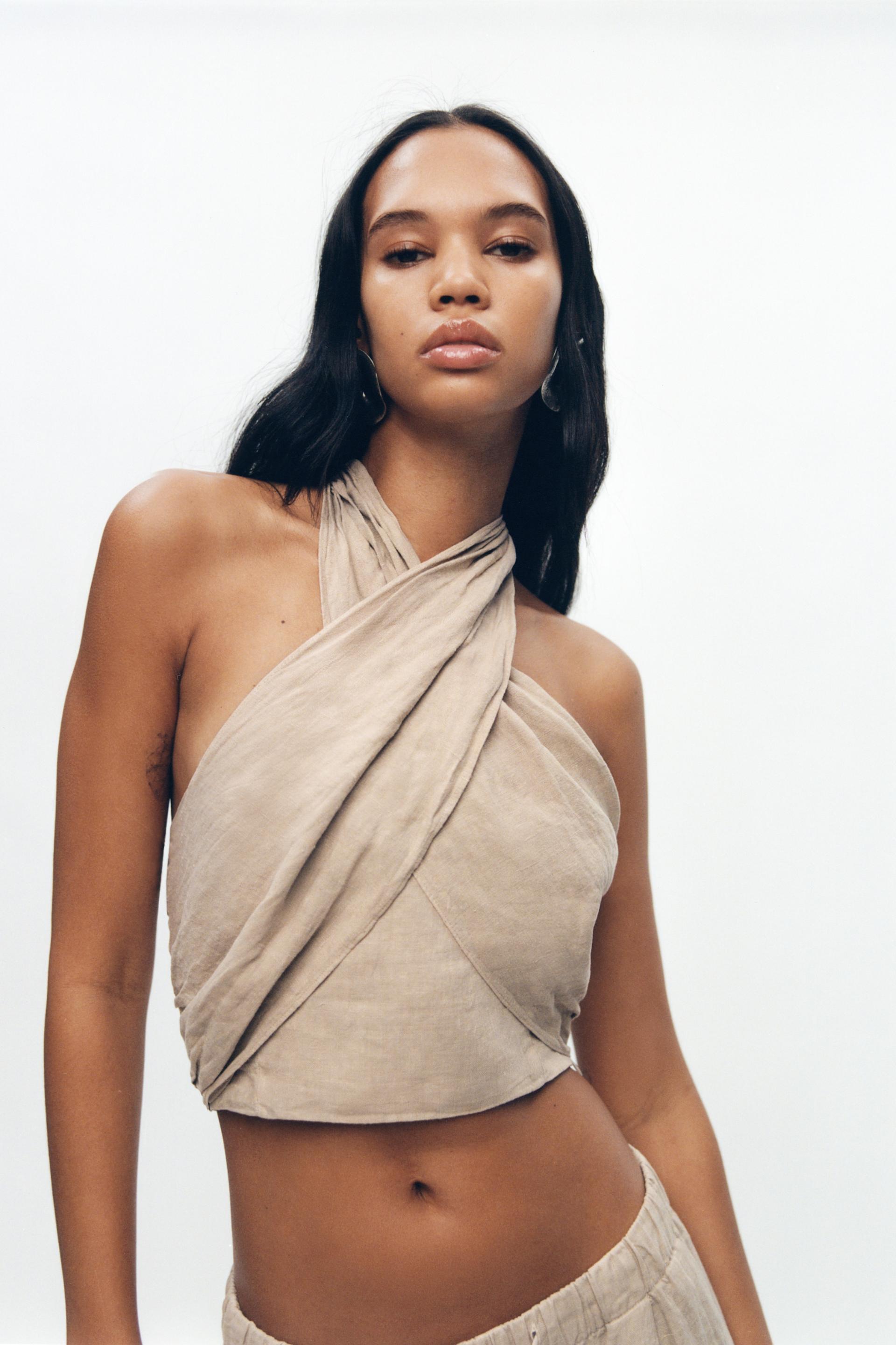 Zara criss cross halter top Clearance