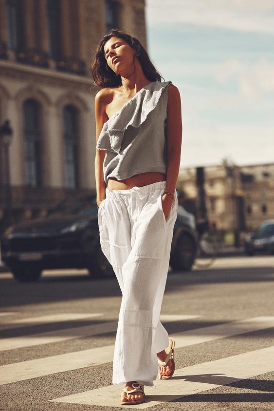 Linen trousers zara woman Outlet