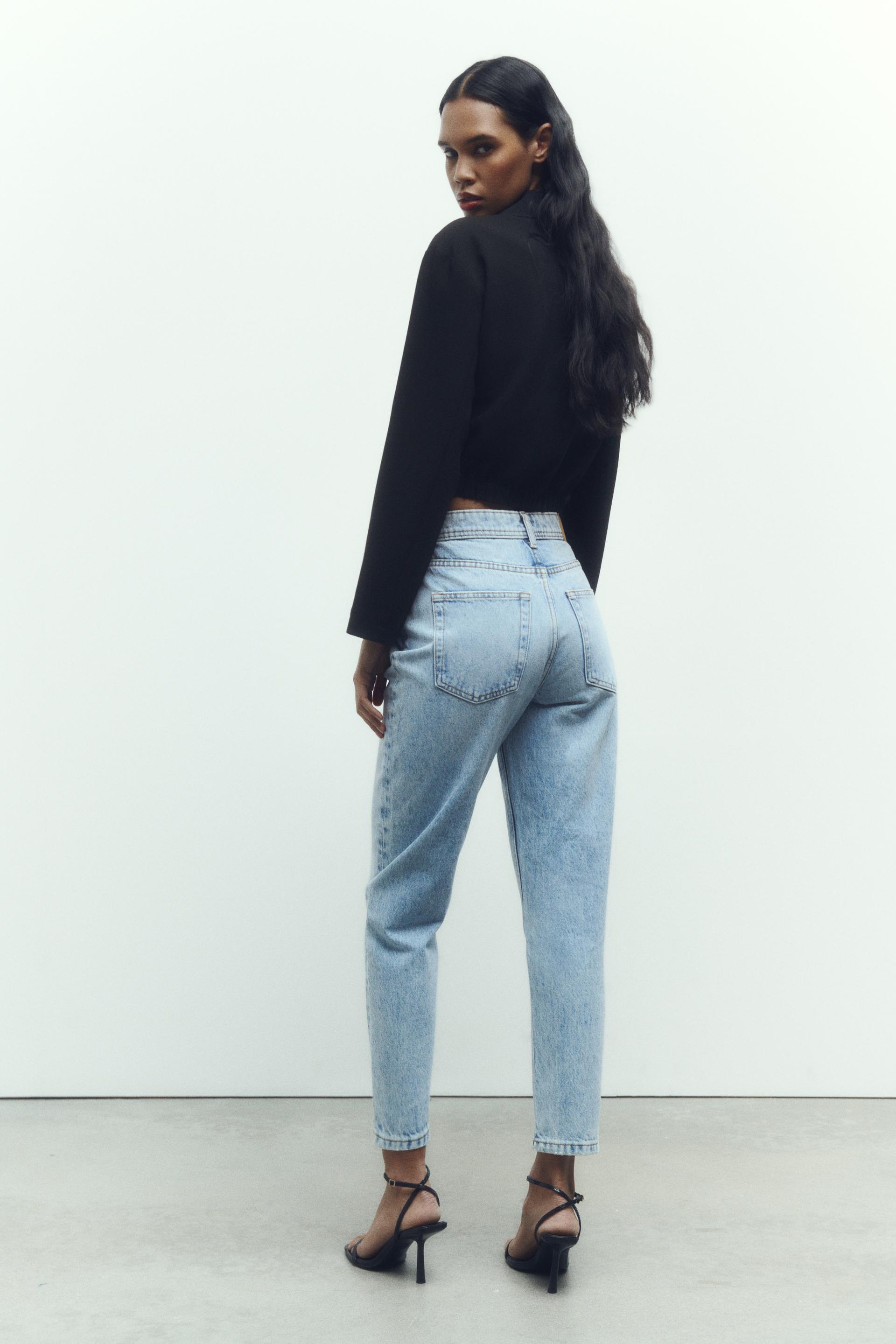 Zara mom fit high rise jeans Clearance