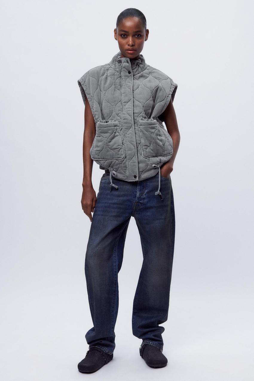 Zara gilet grey Clearance
