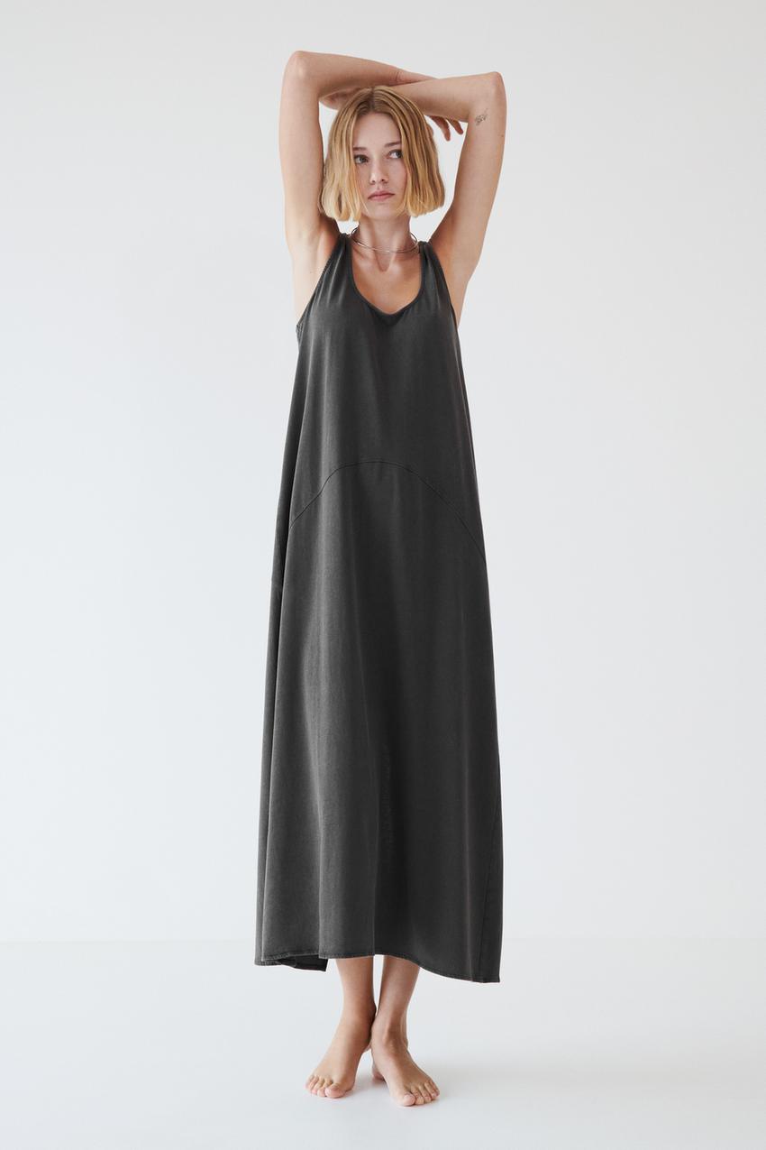 Black cotton dress zara Clearance