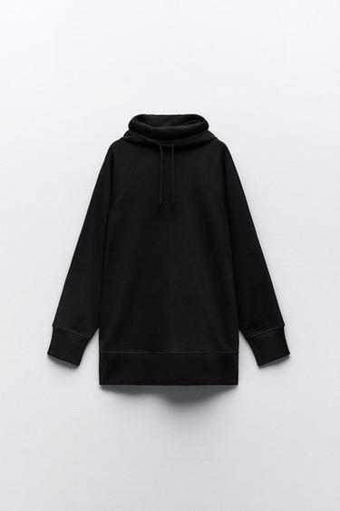 СВИТШОТ ИЗ ТЯЖЕЛОГО ХЛОПКА С КАПЮШОНОМ — Черный от Zara — Изображение 8