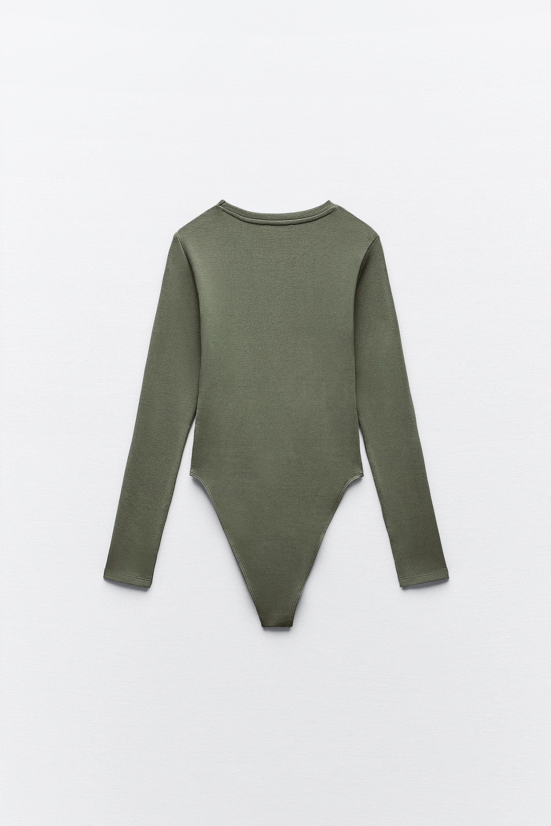 Zara bodysuit khaki Clearance