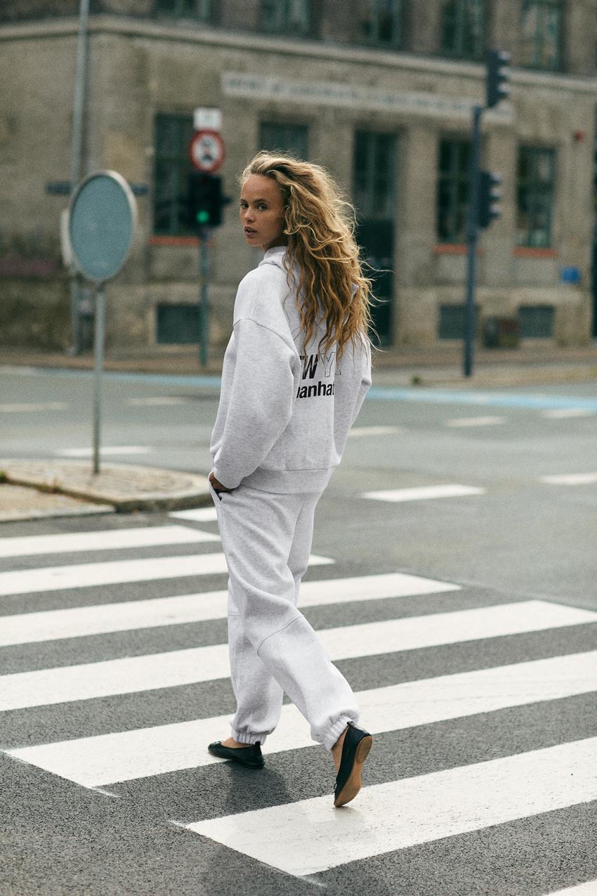 Zara hoodie grey Clearance