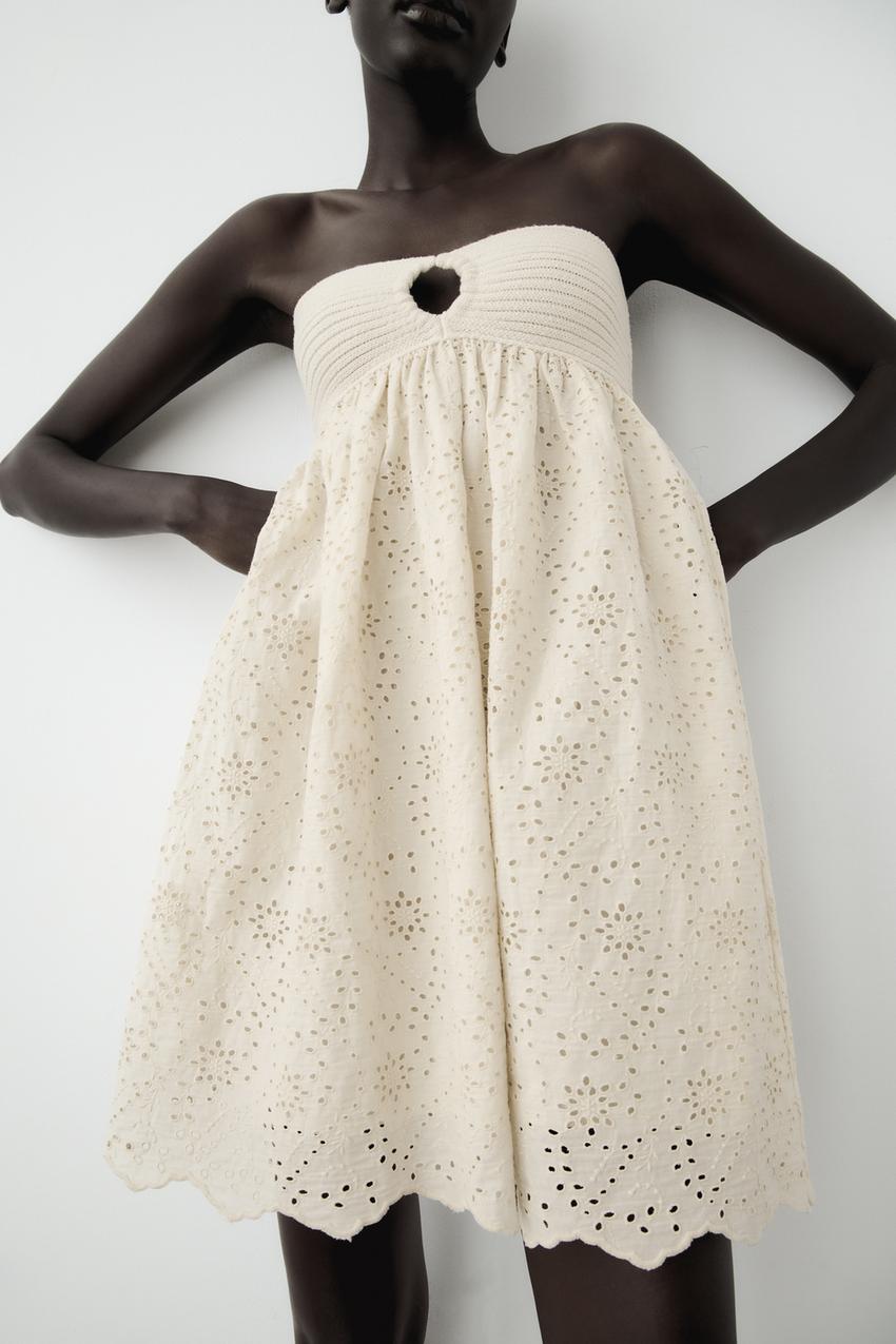 Zara combination knit dress Clearance