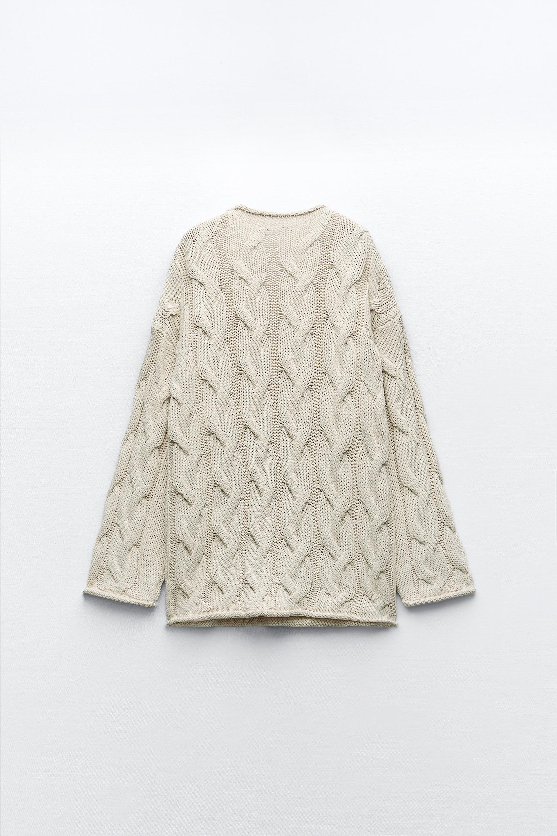 Cream knit jumper zara Clearance