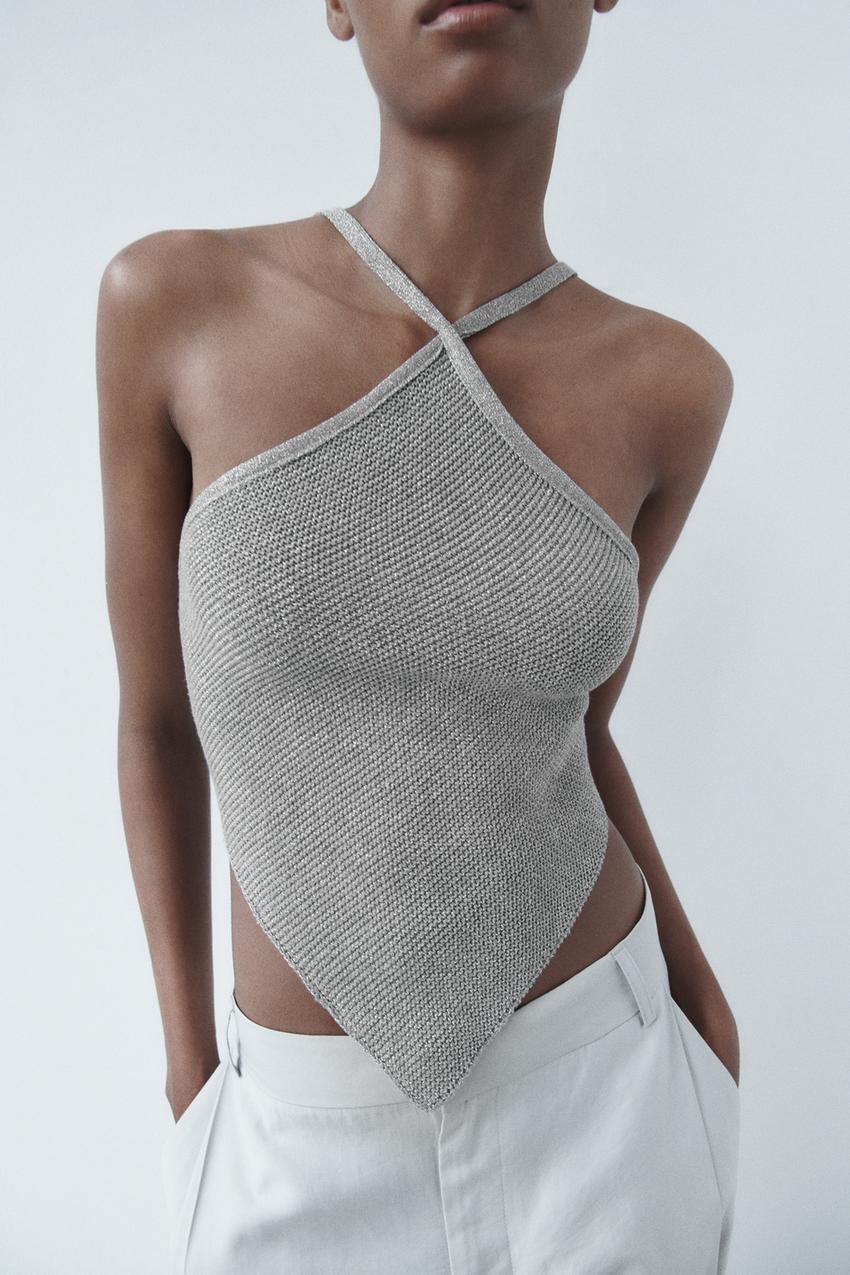 Zara knit top with opening Clearance