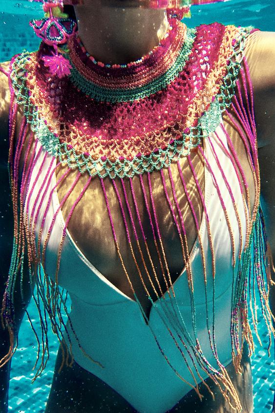 Zara crochet necklace Clearance